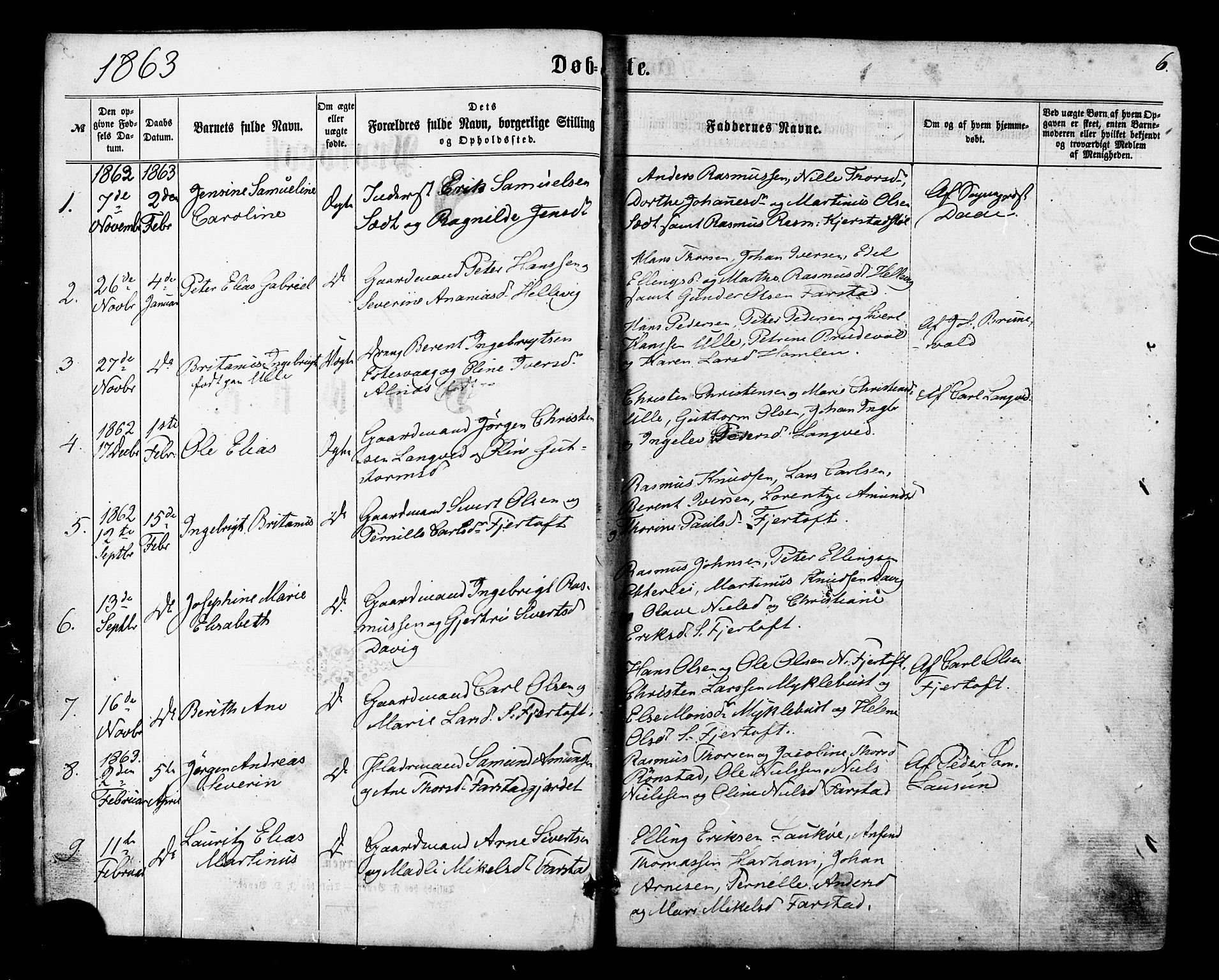 Ministerialprotokoller, klokkerbøker og fødselsregistre - Møre og Romsdal, SAT/A-1454/536/L0498: Parish register (official) no. 536A07, 1862-1875, p. 6
