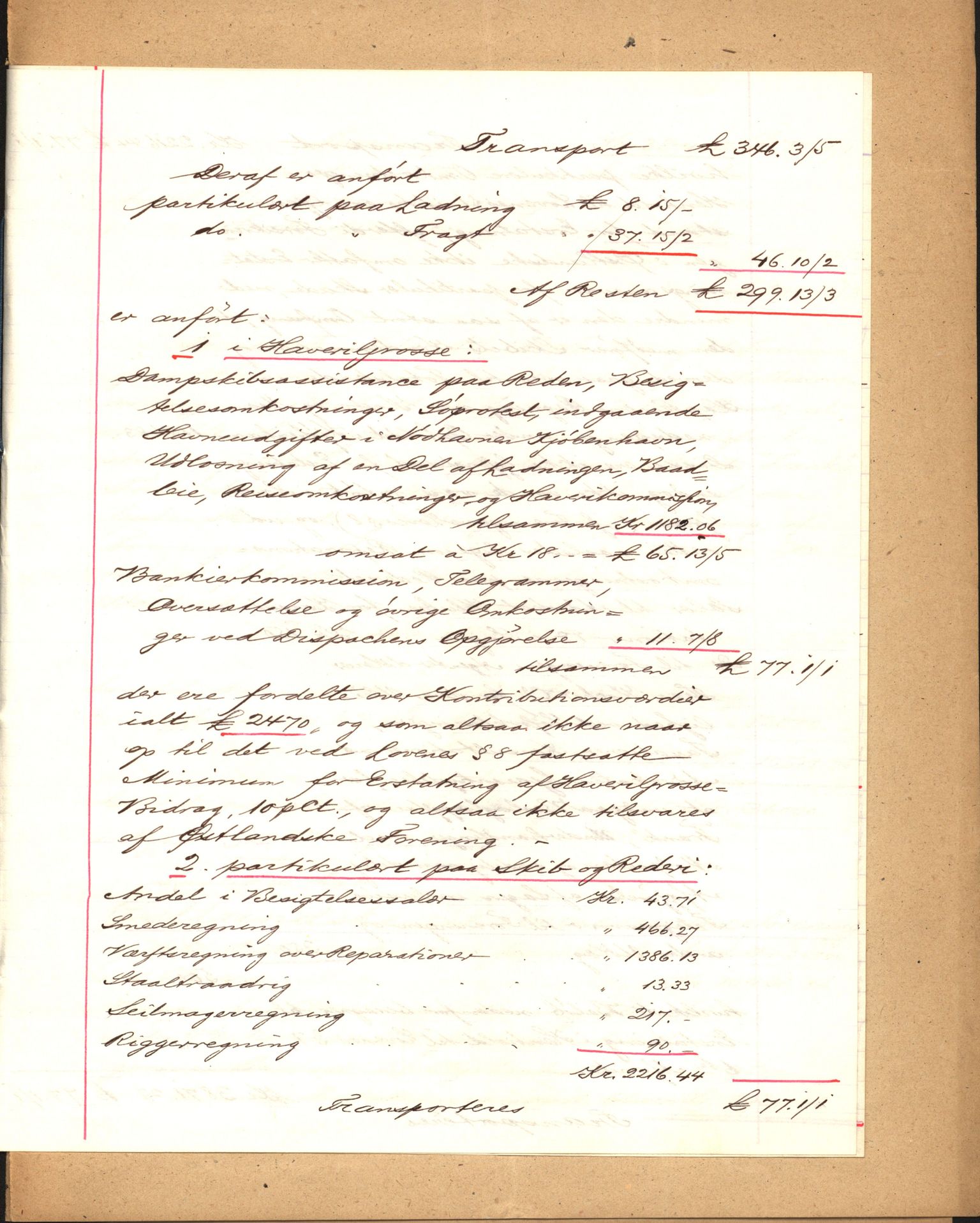 Pa 63 - Østlandske skibsassuranceforening, VEMU/A-1079/G/Ga/L0014/0004: Havaridokumenter / Bertrand, Frigga, Frank, Nordafjeld, 1881, p. 108