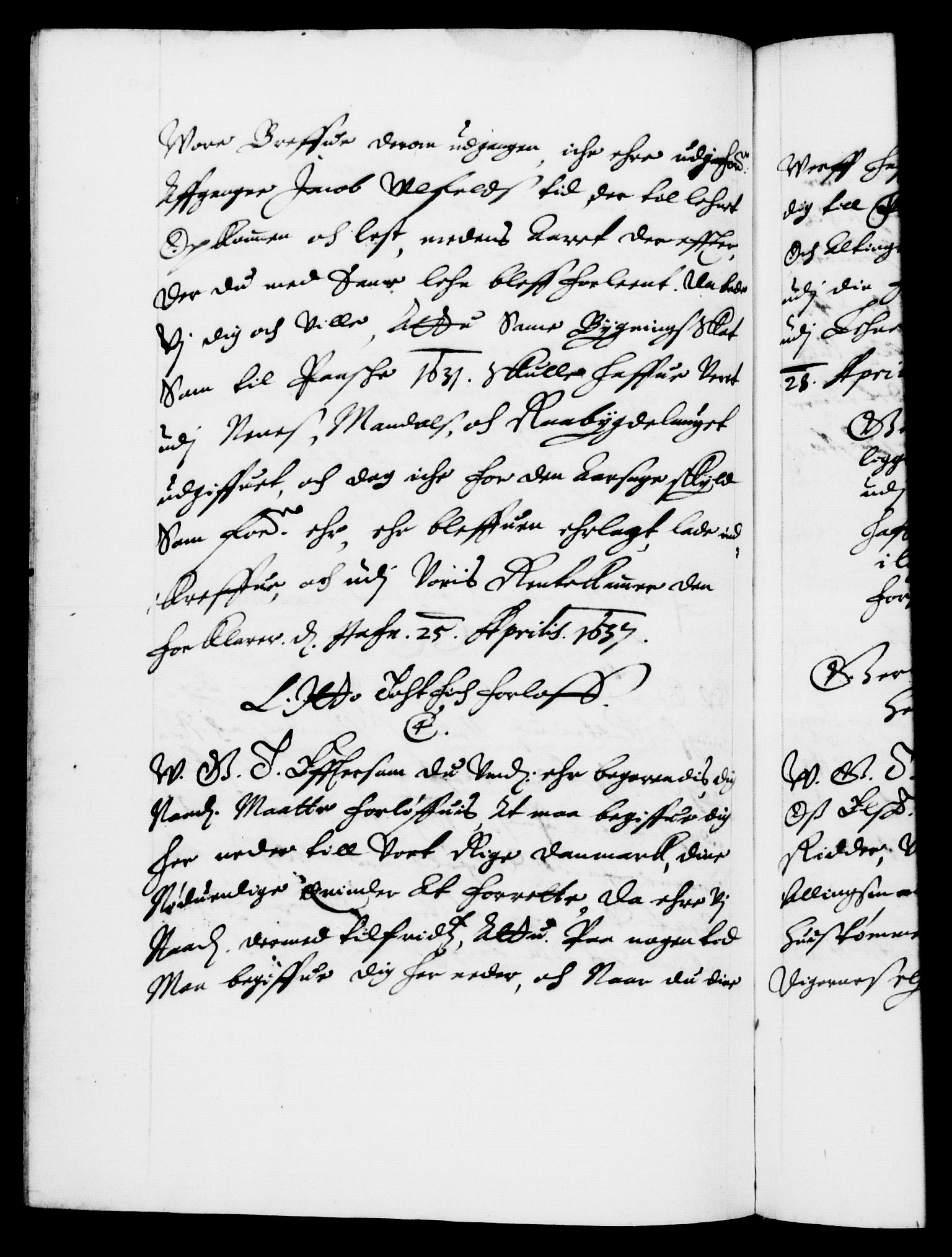 Danske Kanselli 1572-1799, AV/RA-EA-3023/F/Fc/Fca/Fcab/L0006: Norske tegnelser (mikrofilm), 1634-1639, p. 263b