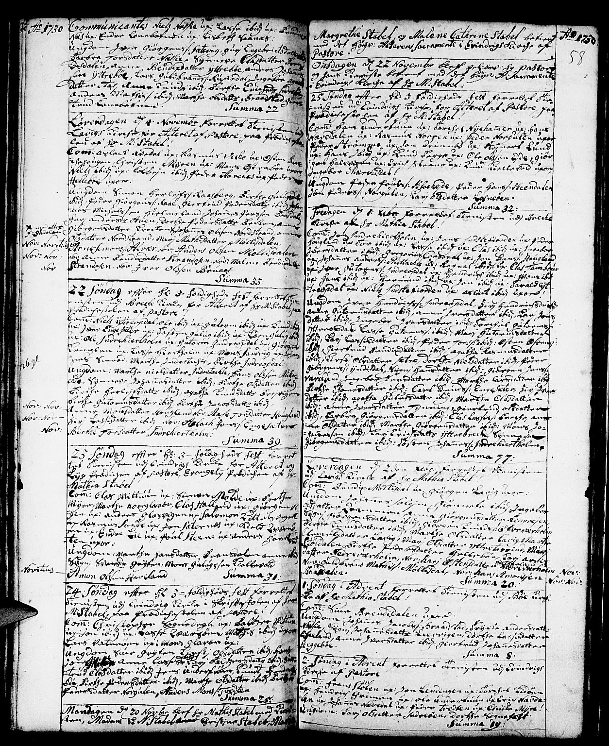 Gulen sokneprestembete, AV/SAB-A-80201/H/Haa/Haaa/L0001: Parish register (official) no. A 1, 1680-1735, p. 58