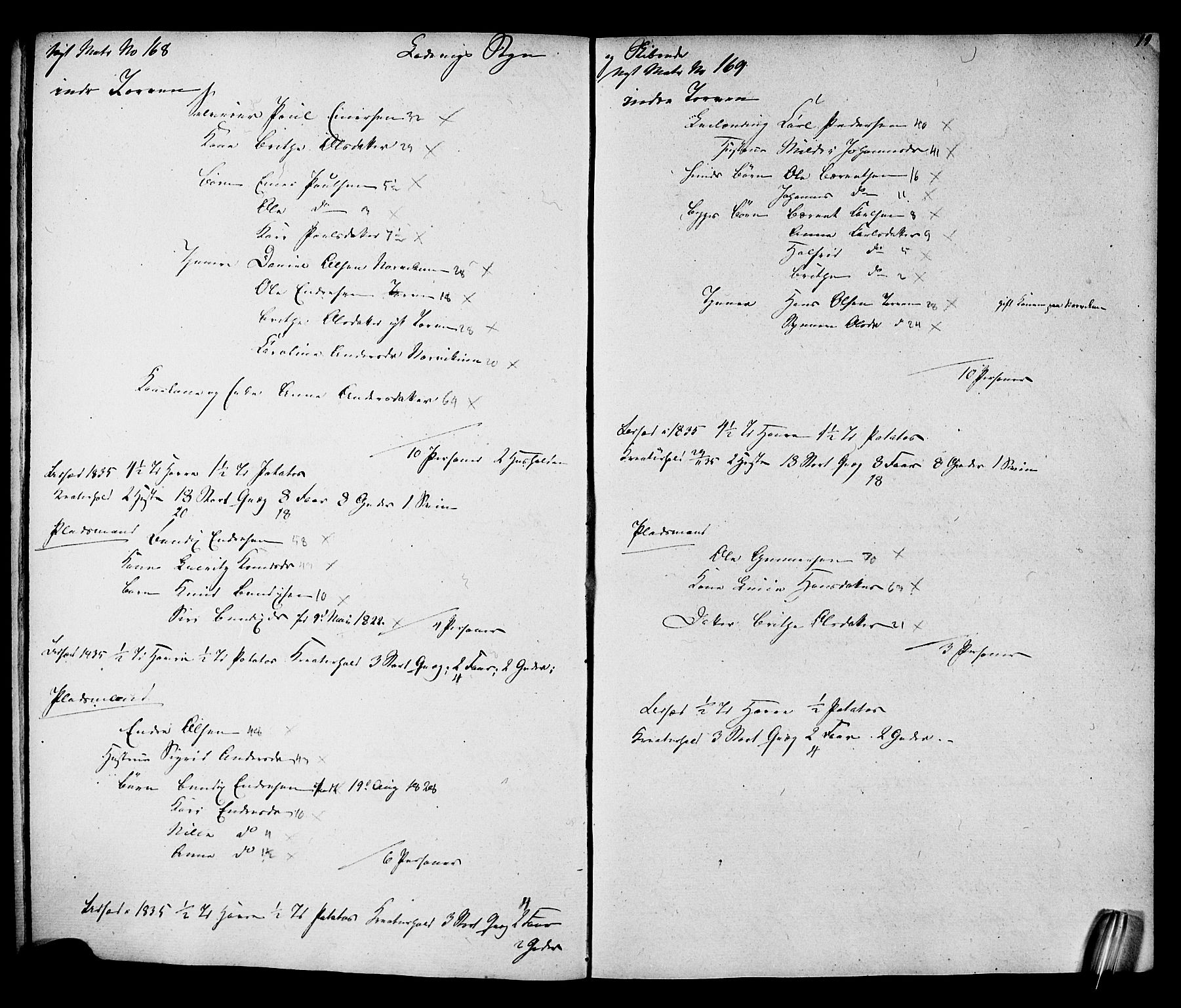 , Census 1835 for Lavik, 1835, p. 20