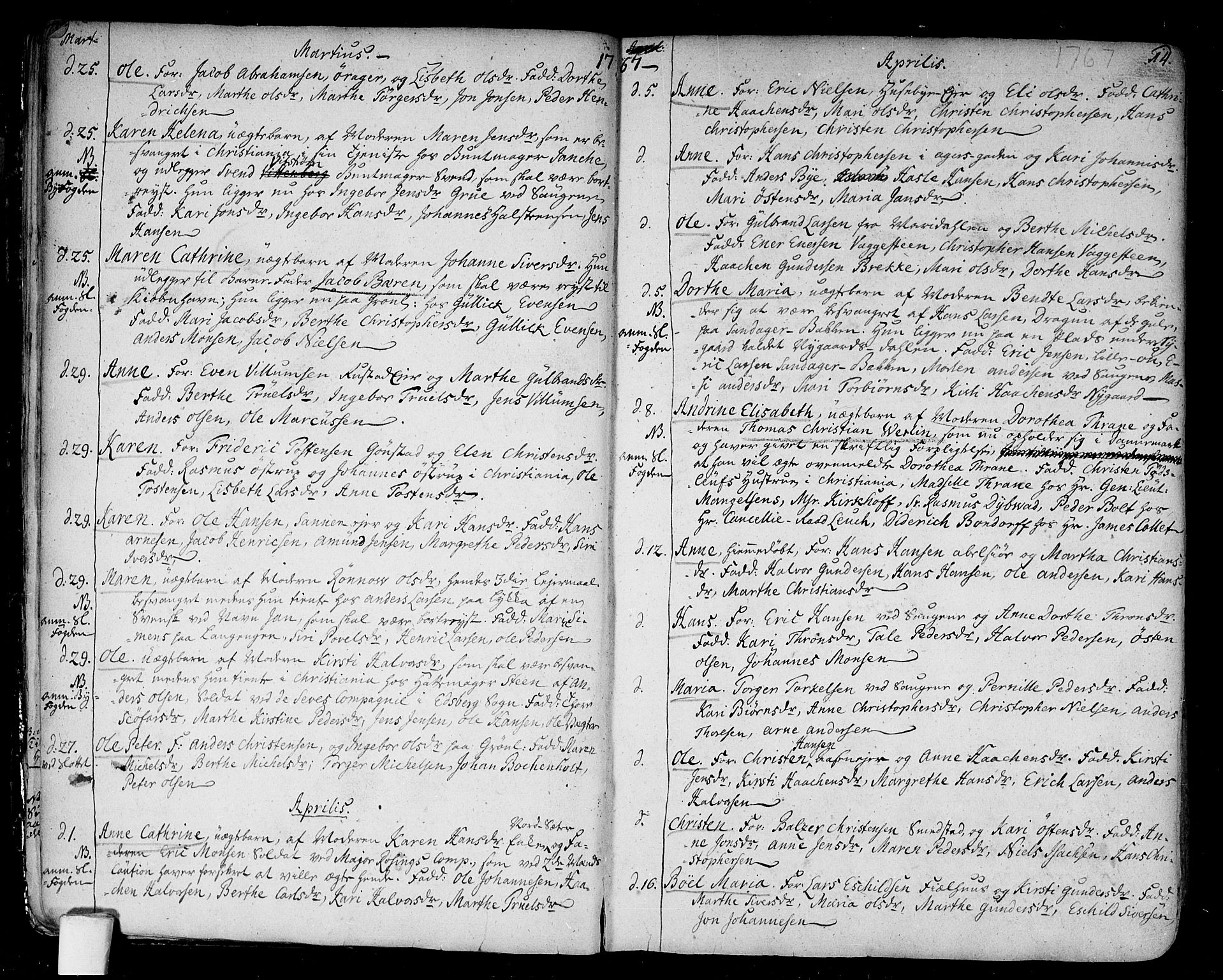 Aker prestekontor kirkebøker, SAO/A-10861/F/L0009: Parish register (official) no. 9, 1765-1785, p. 14