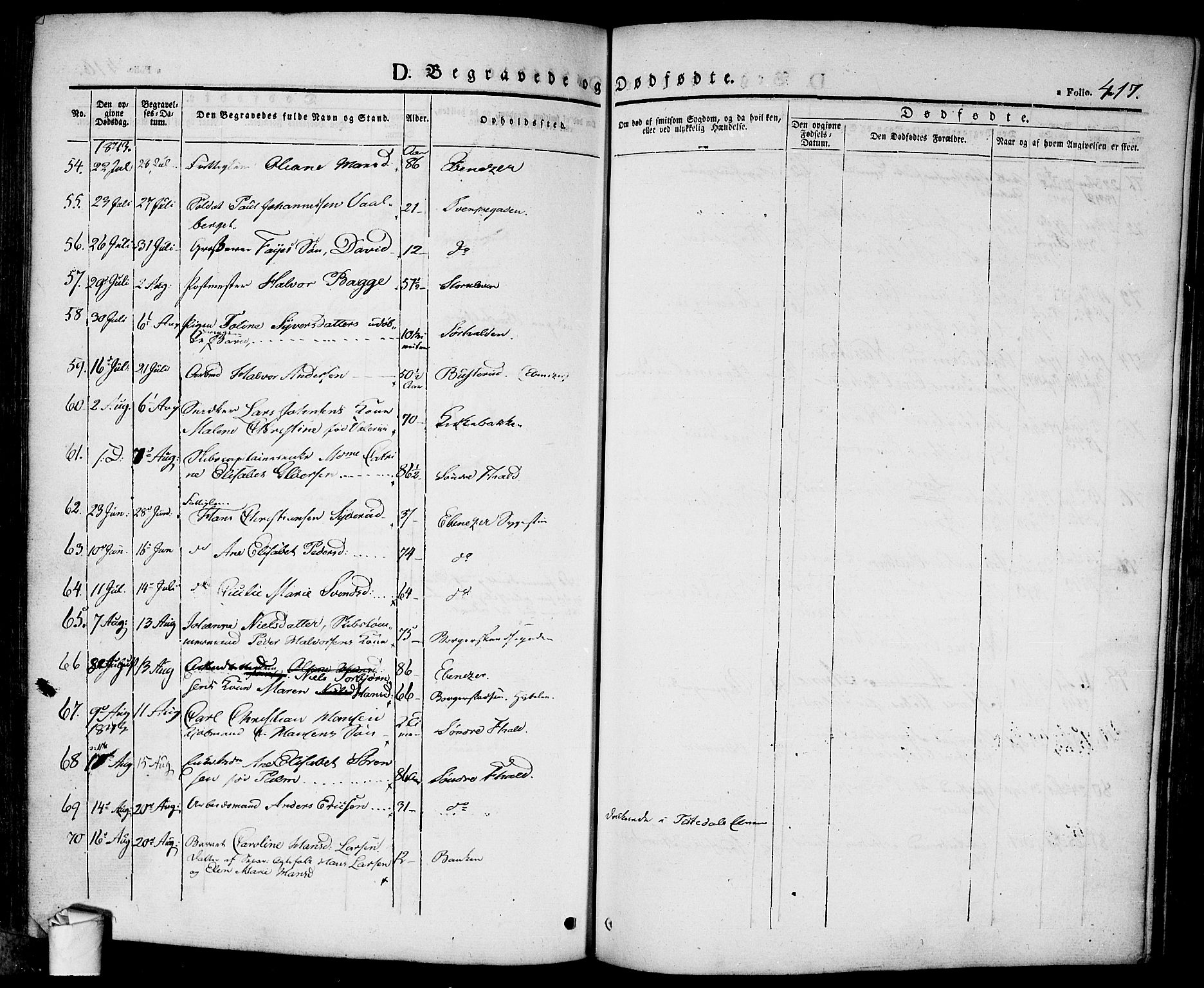 Halden prestekontor Kirkebøker, SAO/A-10909/F/Fa/L0005: Parish register (official) no. I 5, 1834-1845, p. 417