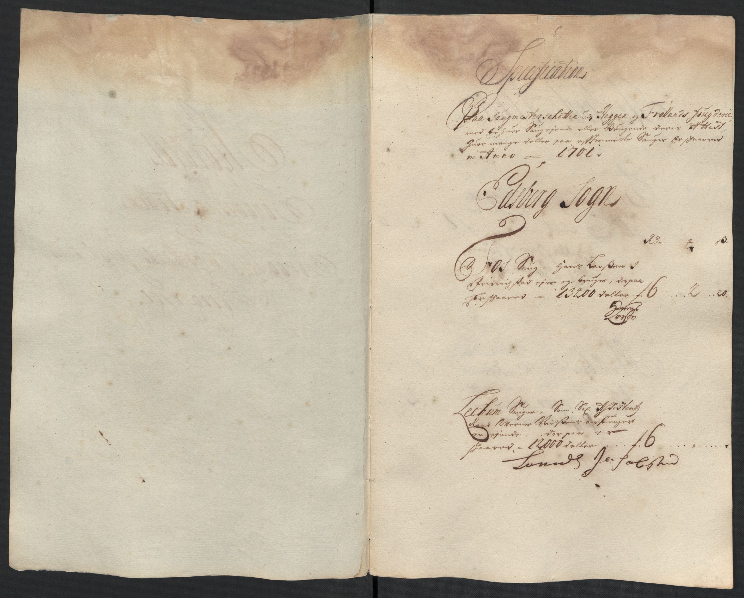 Rentekammeret inntil 1814, Reviderte regnskaper, Fogderegnskap, RA/EA-4092/R07/L0293: Fogderegnskap Rakkestad, Heggen og Frøland, 1701, p. 8