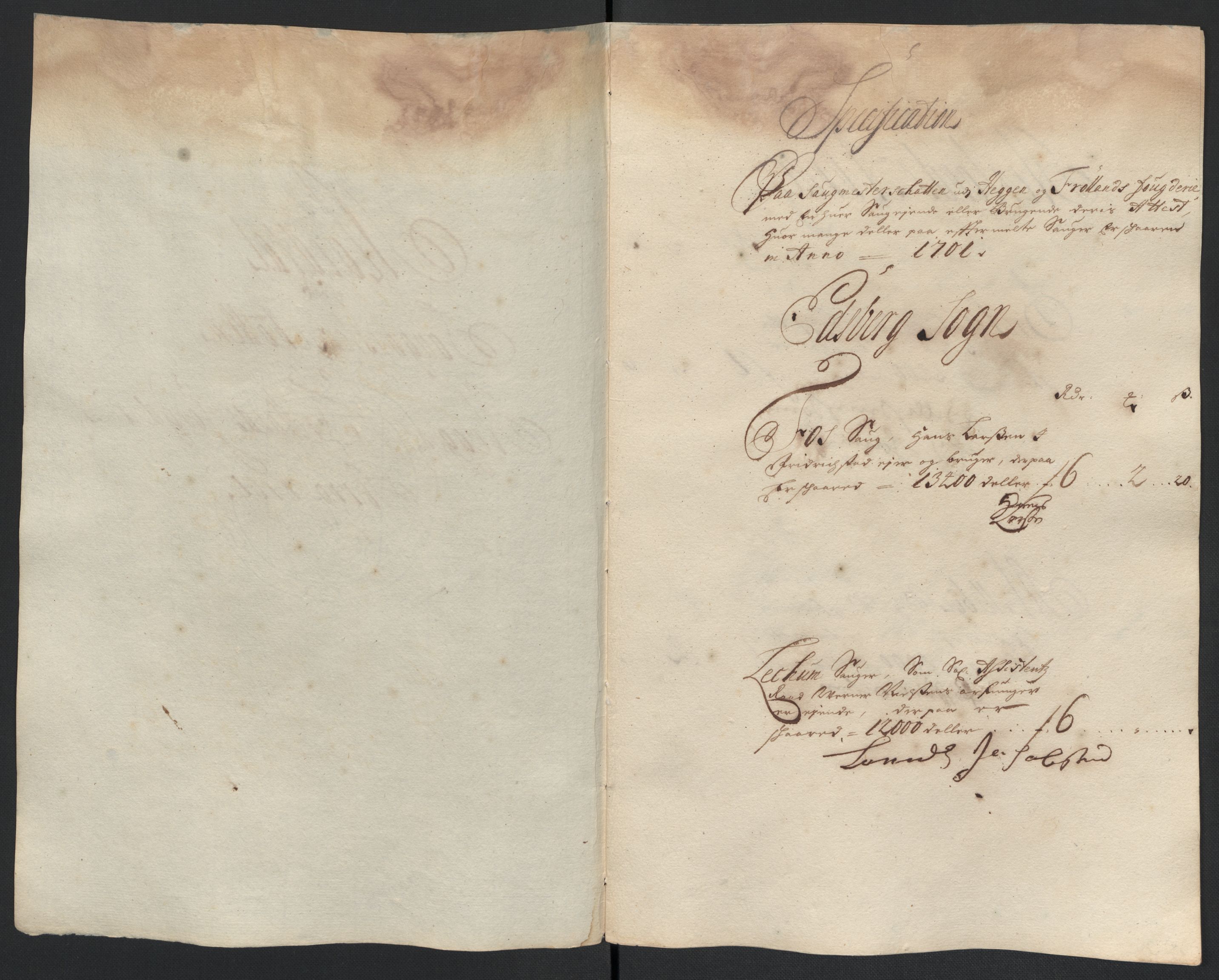 Rentekammeret inntil 1814, Reviderte regnskaper, Fogderegnskap, AV/RA-EA-4092/R07/L0293: Fogderegnskap Rakkestad, Heggen og Frøland, 1701, p. 8