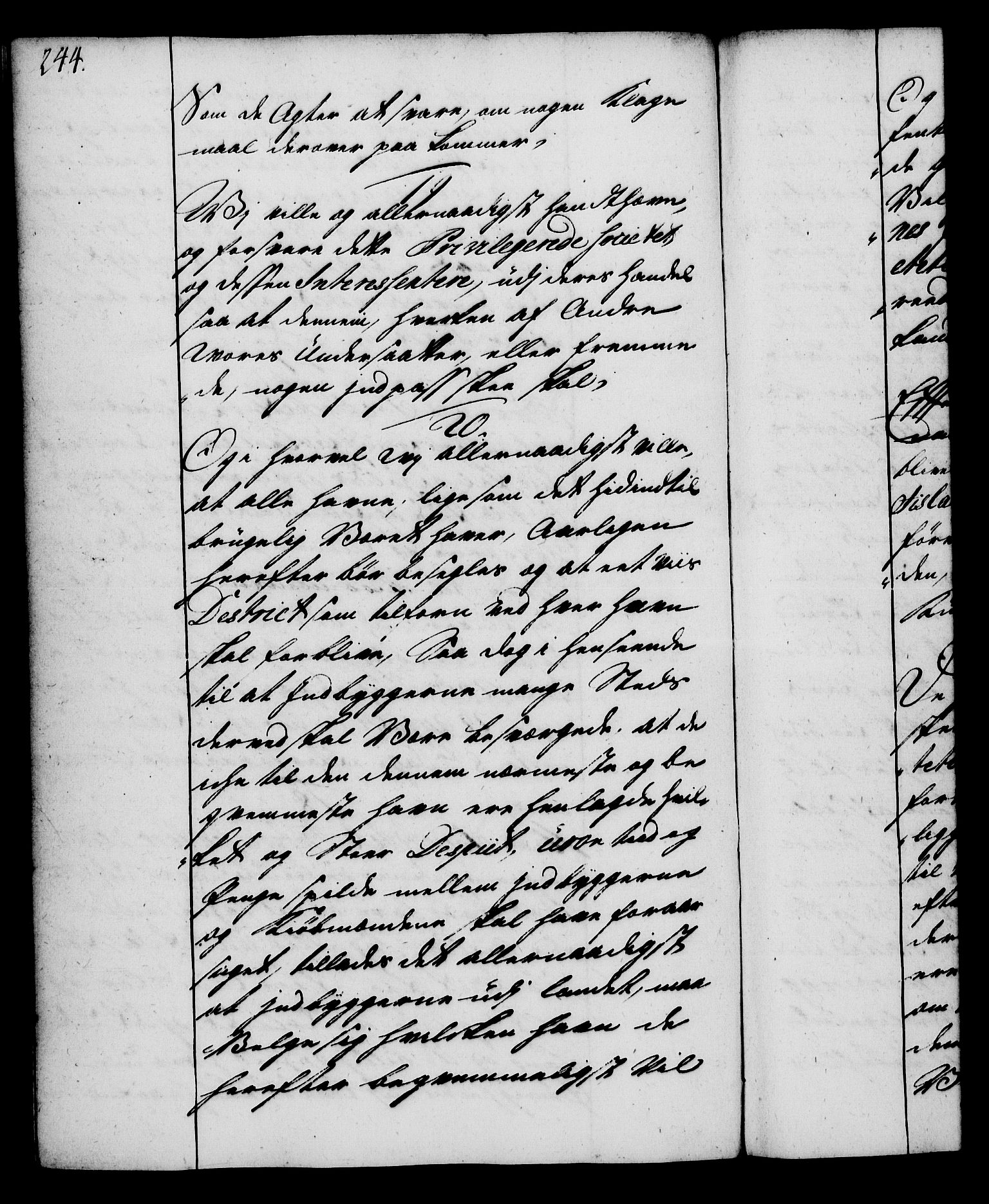 Rentekammeret, Kammerkanselliet, AV/RA-EA-3111/G/Gg/Gga/L0004: Norsk ekspedisjonsprotokoll med register (merket RK 53.4), 1734-1741, p. 244