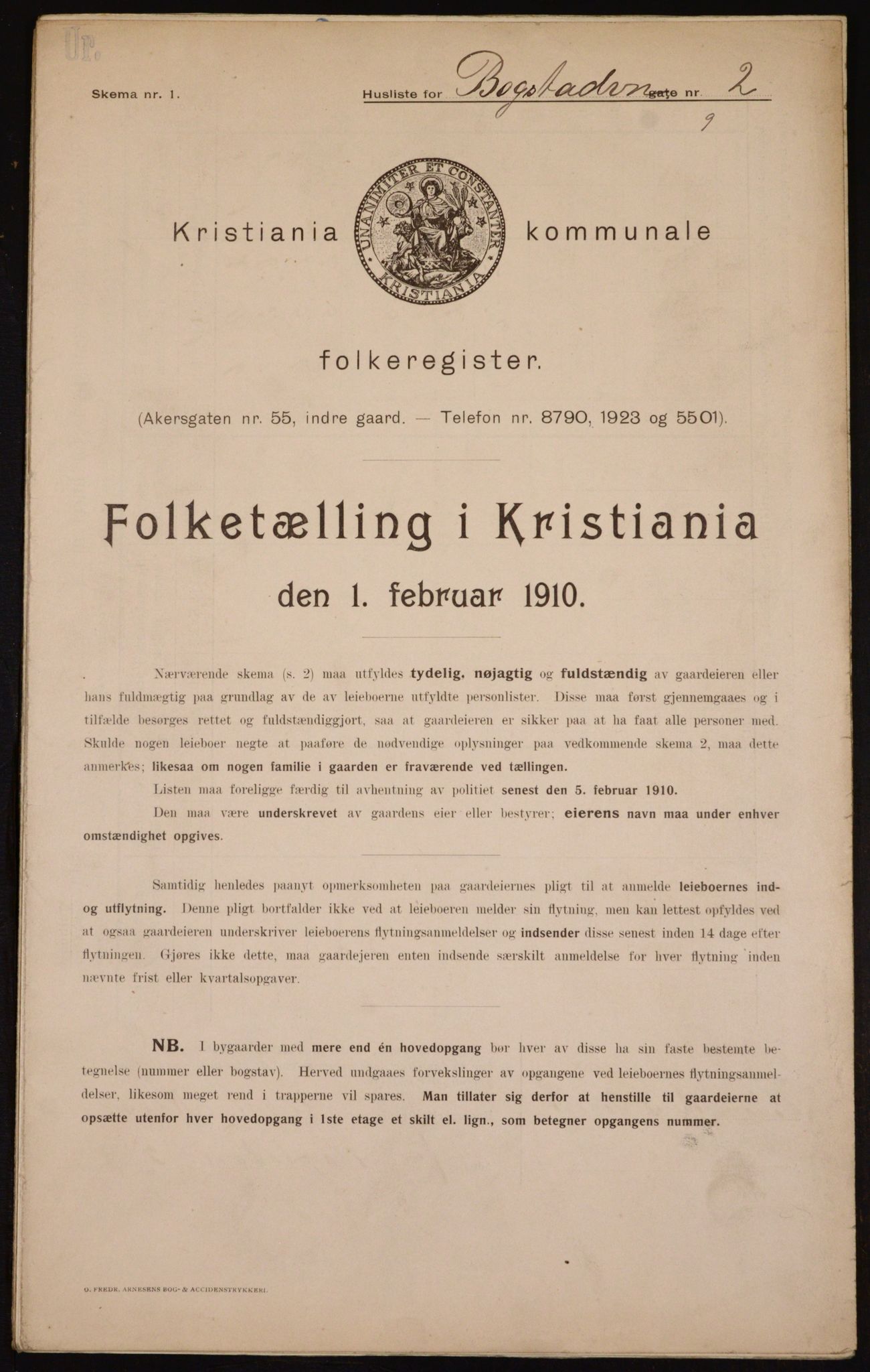 OBA, Municipal Census 1910 for Kristiania, 1910, p. 6573