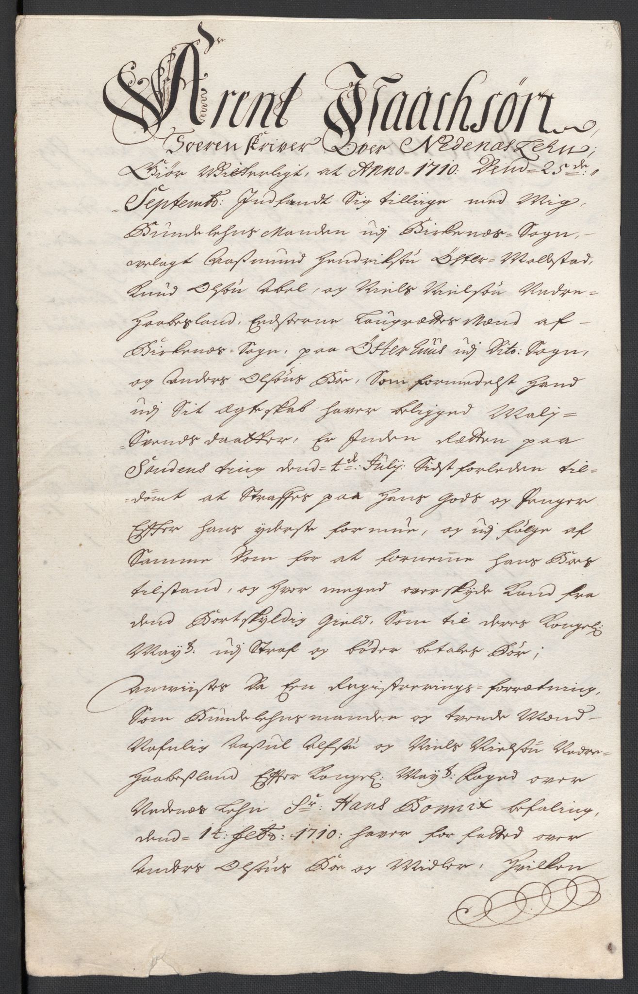 Rentekammeret inntil 1814, Reviderte regnskaper, Fogderegnskap, AV/RA-EA-4092/R39/L2319: Fogderegnskap Nedenes, 1710-1711, p. 26