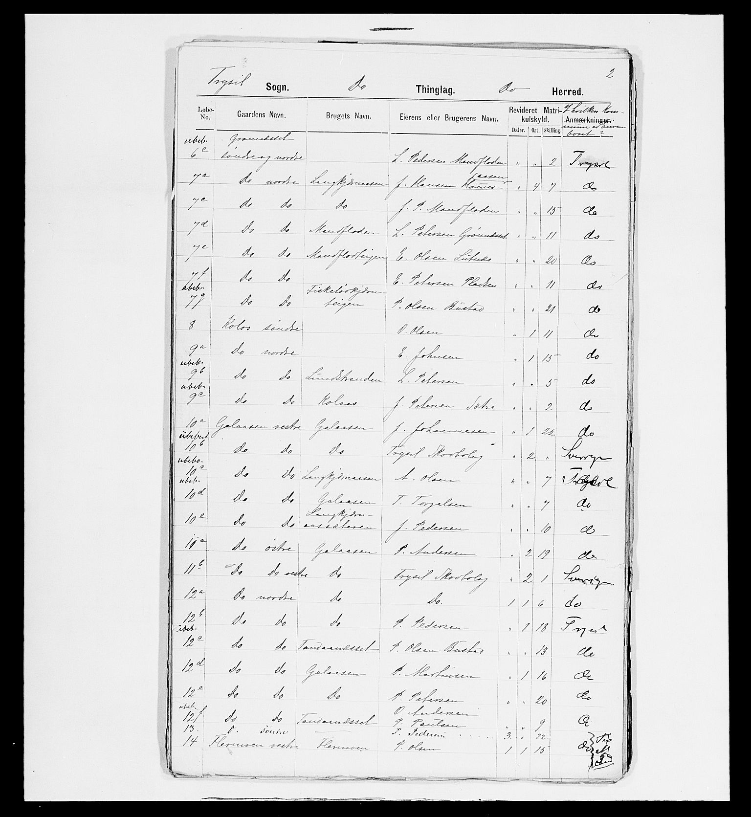 SAH, 1875 census for 0428P Trysil, 1875, p. 49