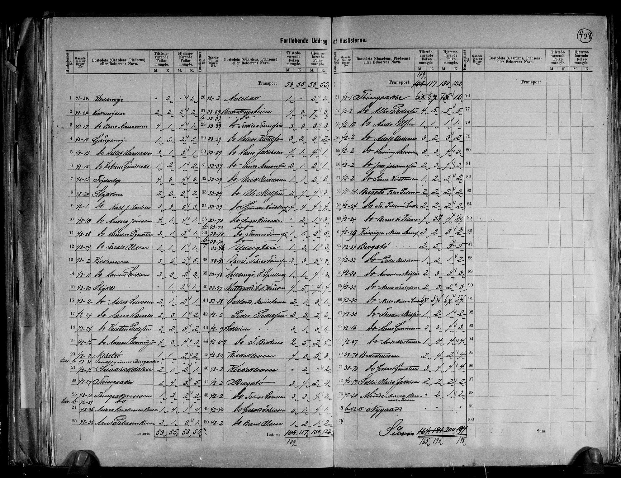 RA, 1891 census for 0926 Vestre Moland, 1891, p. 17