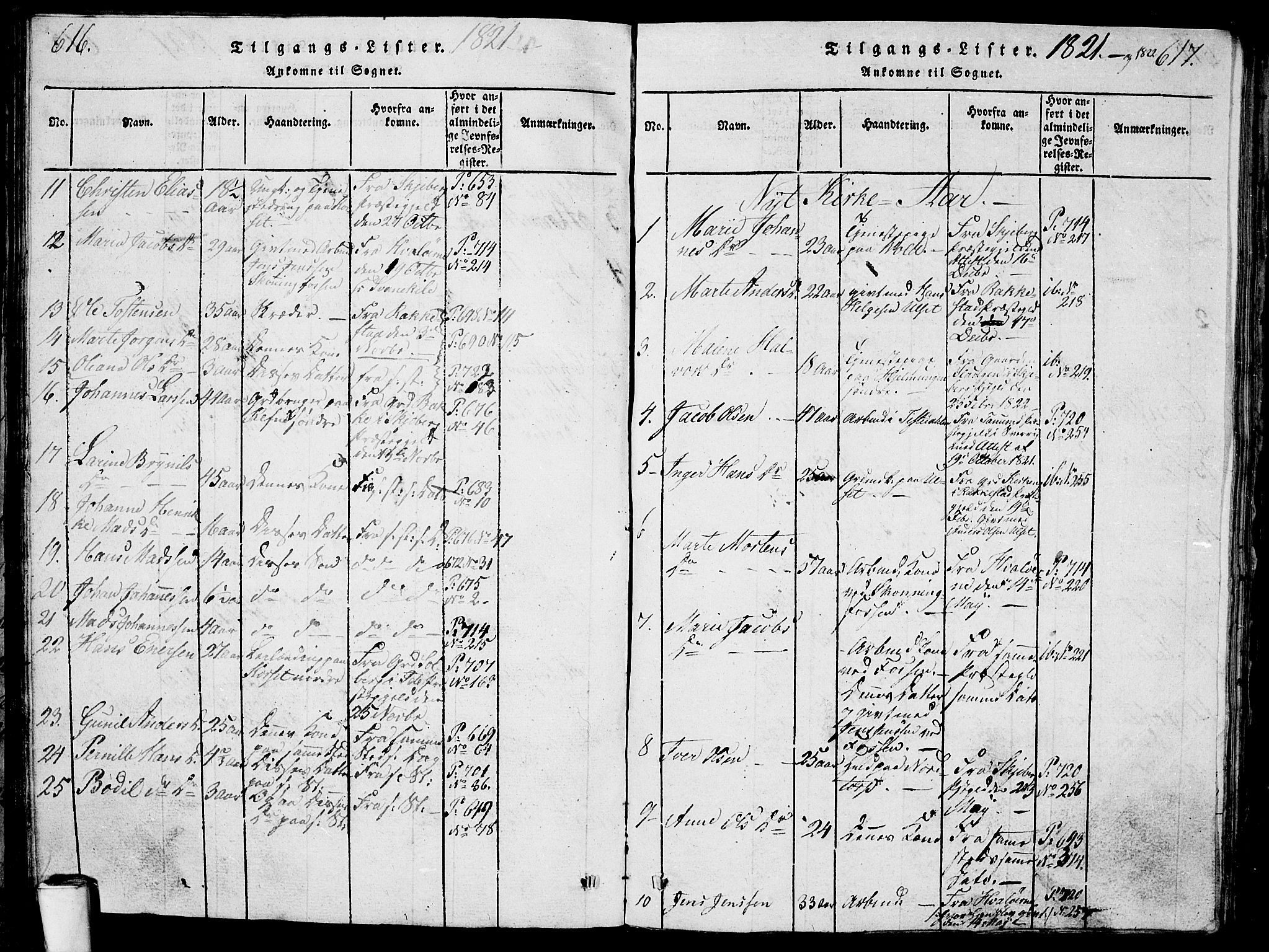 Berg prestekontor Kirkebøker, SAO/A-10902/G/Ga/L0001: Parish register (copy) no. I 1, 1815-1832, p. 616-617