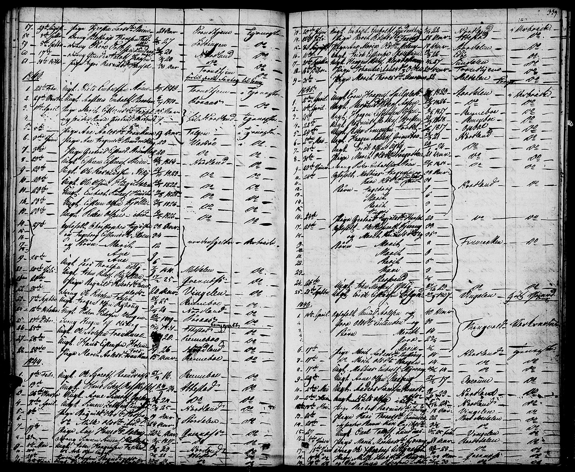 Tynset prestekontor, SAH/PREST-058/H/Ha/Haa/L0019: Parish register (official) no. 19, 1829-1847, p. 339