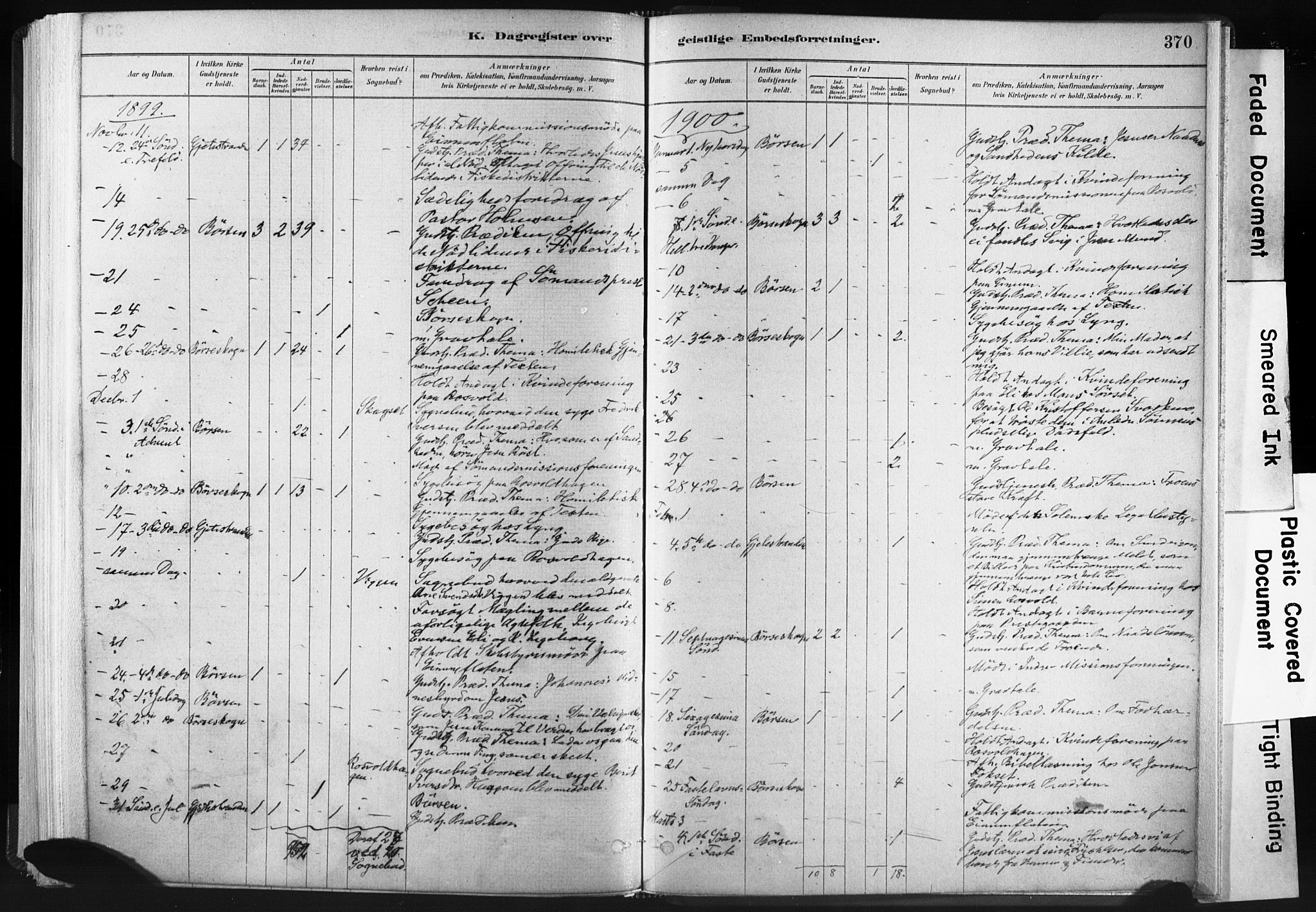 Ministerialprotokoller, klokkerbøker og fødselsregistre - Sør-Trøndelag, SAT/A-1456/665/L0773: Parish register (official) no. 665A08, 1879-1905, p. 370