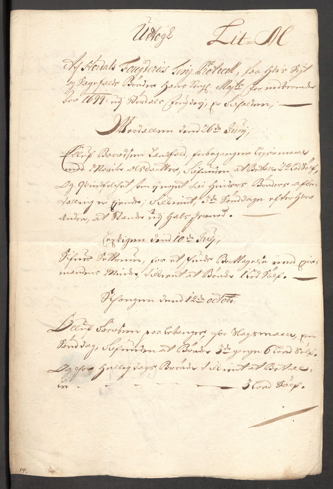 Rentekammeret inntil 1814, Reviderte regnskaper, Fogderegnskap, RA/EA-4092/R62/L4191: Fogderegnskap Stjørdal og Verdal, 1699, p. 222