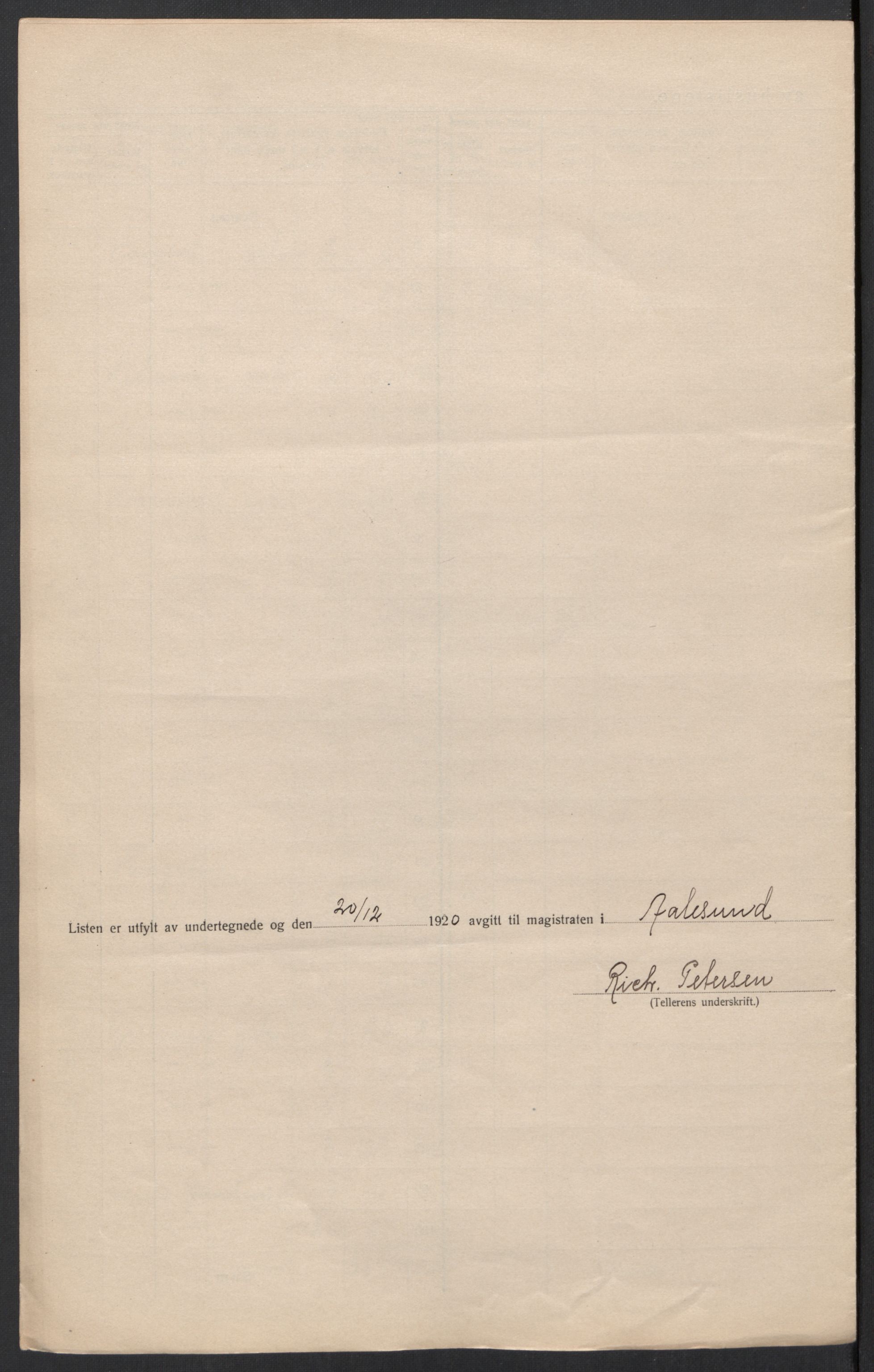 SAT, 1920 census for Ålesund, 1920, p. 32