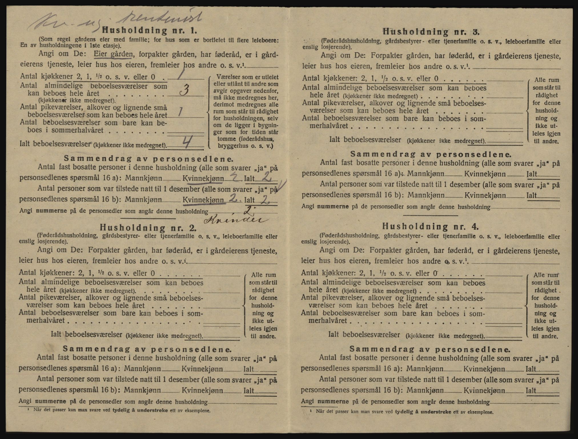 SAO, 1920 census for Glemmen, 1920, p. 1464