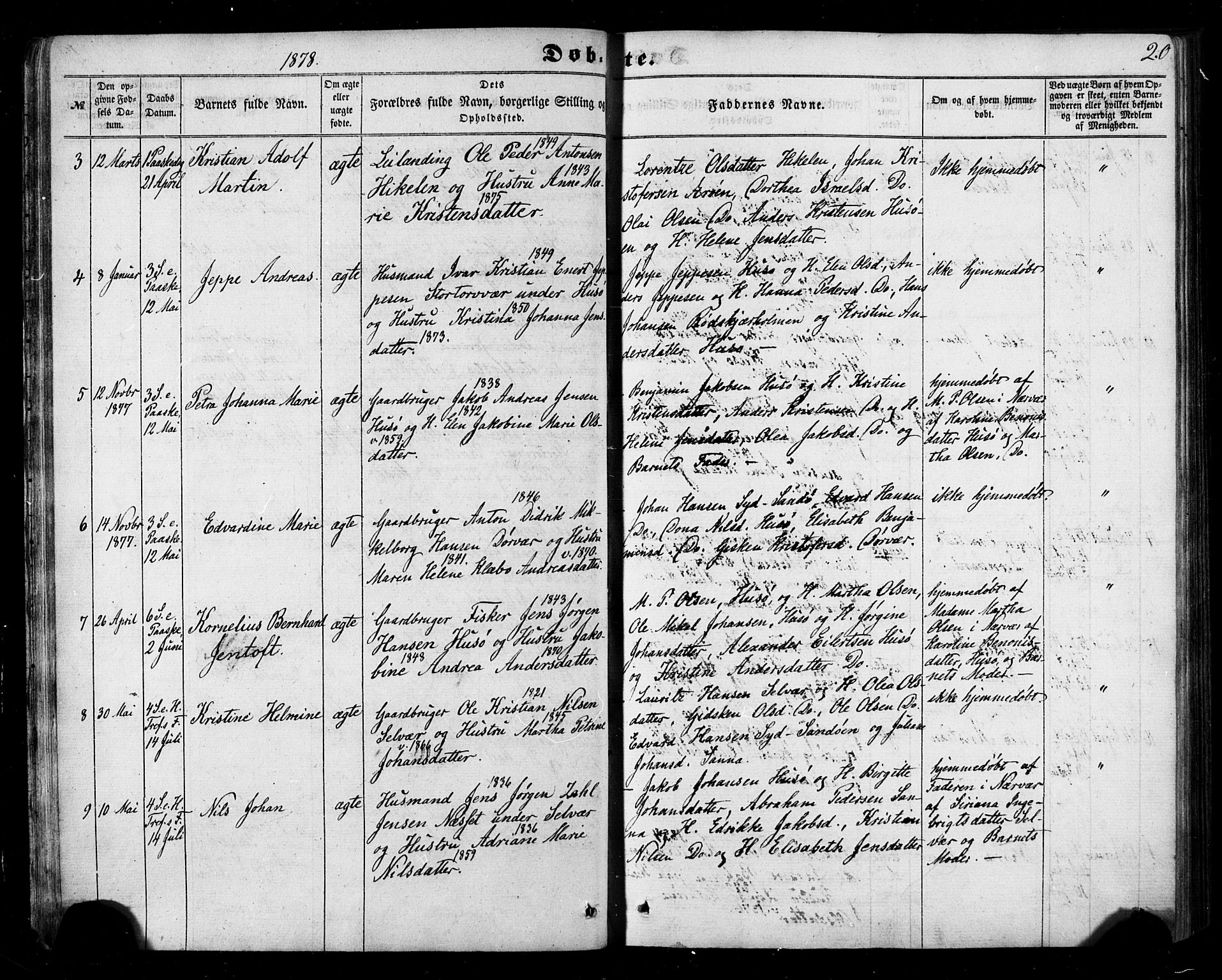 Ministerialprotokoller, klokkerbøker og fødselsregistre - Nordland, SAT/A-1459/840/L0579: Parish register (official) no. 840A01, 1863-1887, p. 20