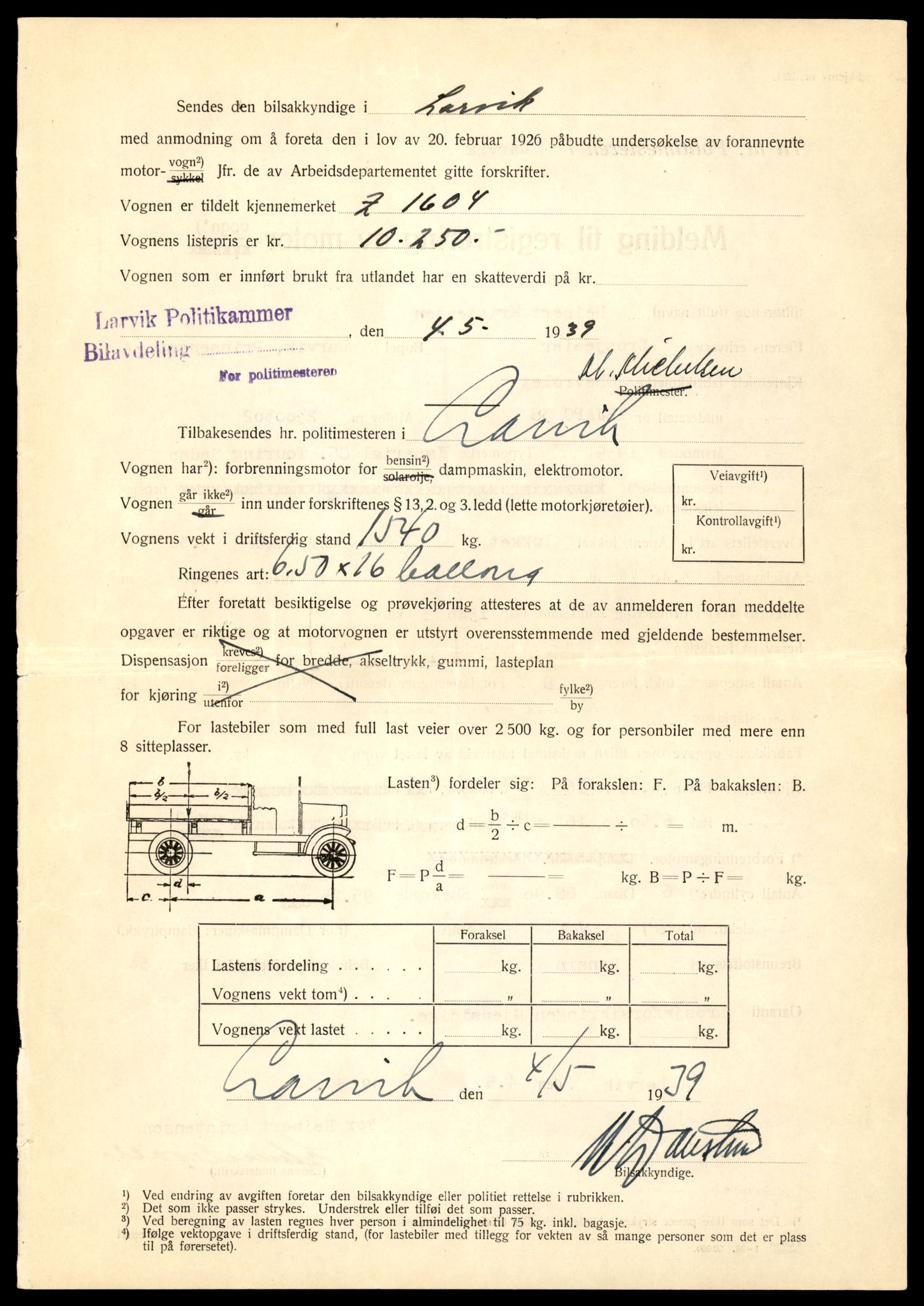 Møre og Romsdal vegkontor - Ålesund trafikkstasjon, AV/SAT-A-4099/F/Fe/L0049: Registreringskort for kjøretøy T 14864 - T 18613, 1927-1998, p. 20