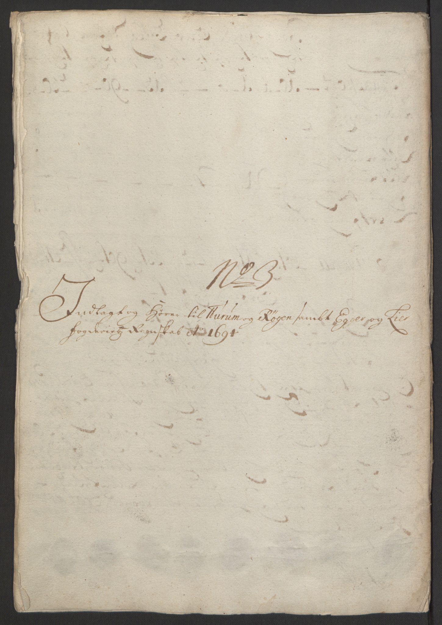 Rentekammeret inntil 1814, Reviderte regnskaper, Fogderegnskap, AV/RA-EA-4092/R30/L1694: Fogderegnskap Hurum, Røyken, Eiker og Lier, 1694-1696, p. 25