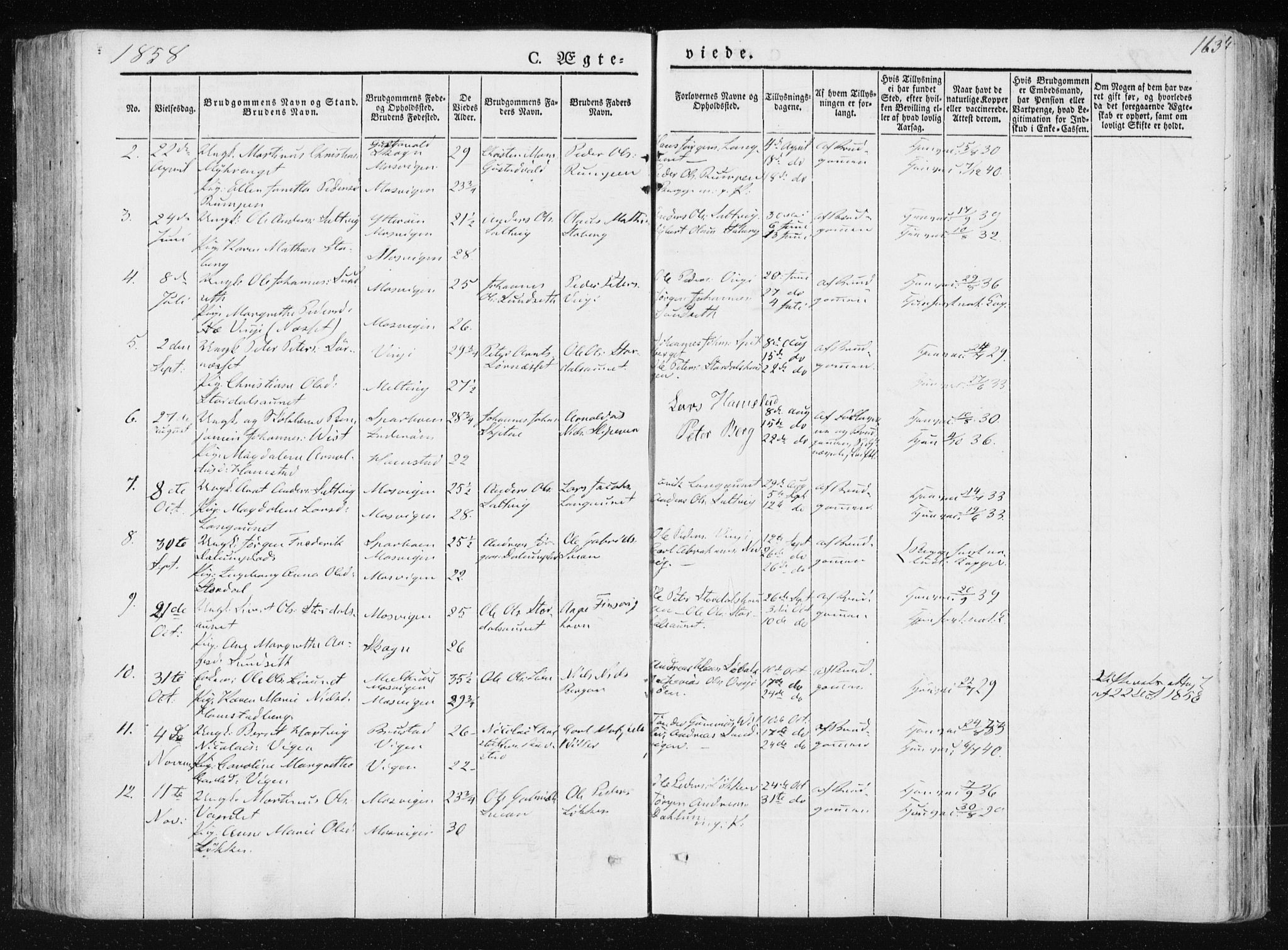 Ministerialprotokoller, klokkerbøker og fødselsregistre - Nord-Trøndelag, SAT/A-1458/733/L0323: Parish register (official) no. 733A02, 1843-1870, p. 163