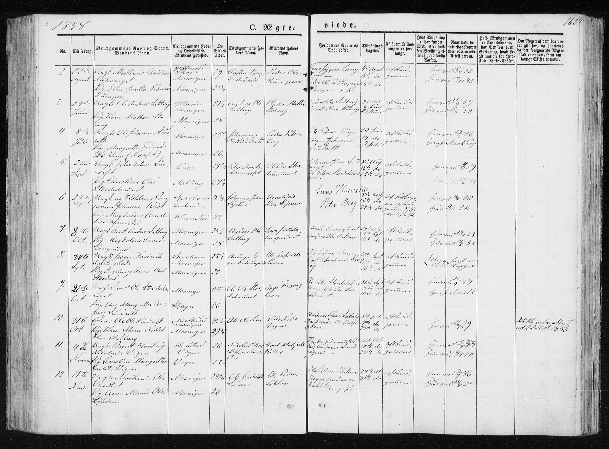 Ministerialprotokoller, klokkerbøker og fødselsregistre - Nord-Trøndelag, AV/SAT-A-1458/733/L0323: Parish register (official) no. 733A02, 1843-1870, p. 163