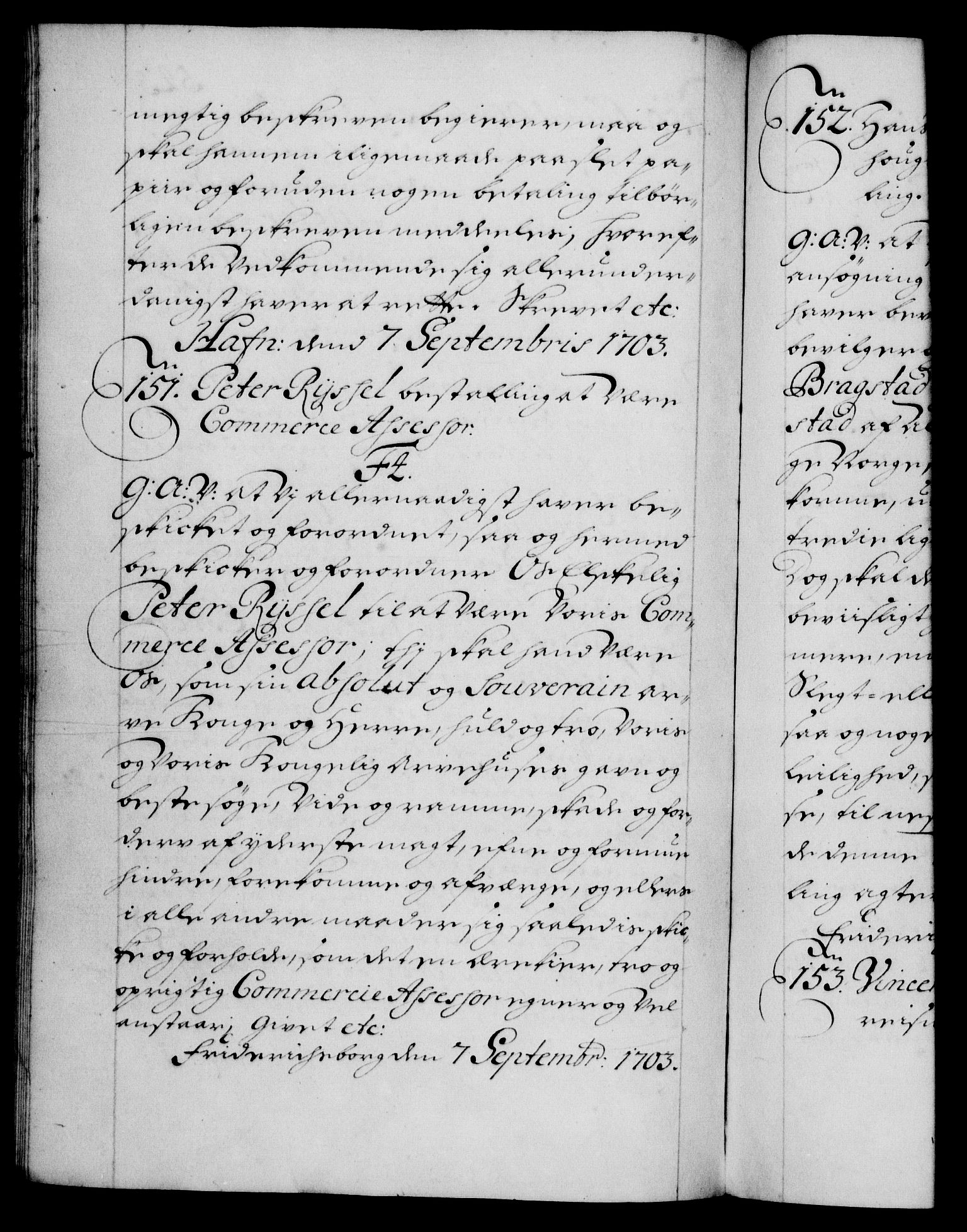 Danske Kanselli 1572-1799, RA/EA-3023/F/Fc/Fca/Fcaa/L0018: Norske registre, 1699-1703, p. 543b