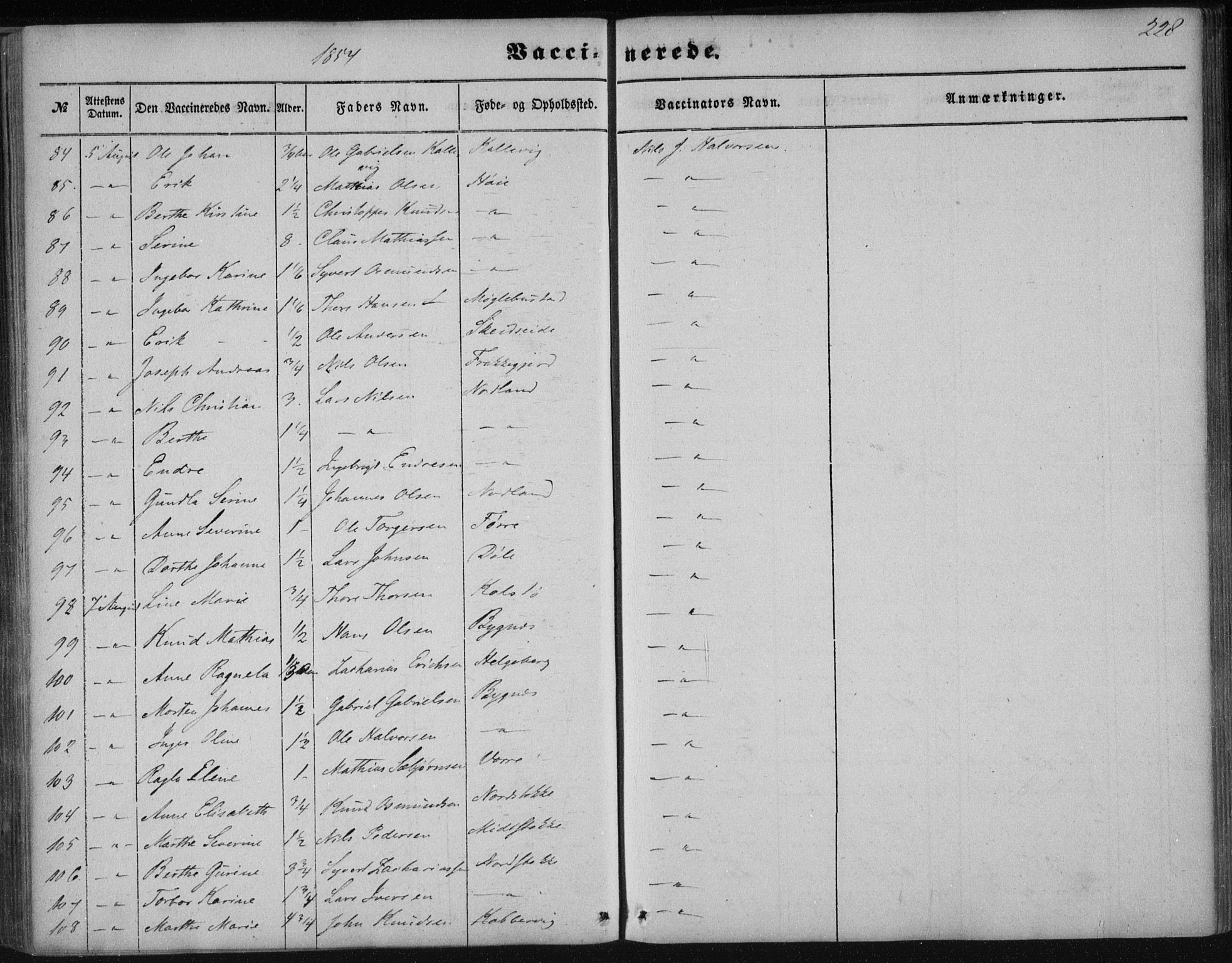 Avaldsnes sokneprestkontor, AV/SAST-A -101851/H/Ha/Haa/L0009: Parish register (official) no. A 9, 1853-1865, p. 228