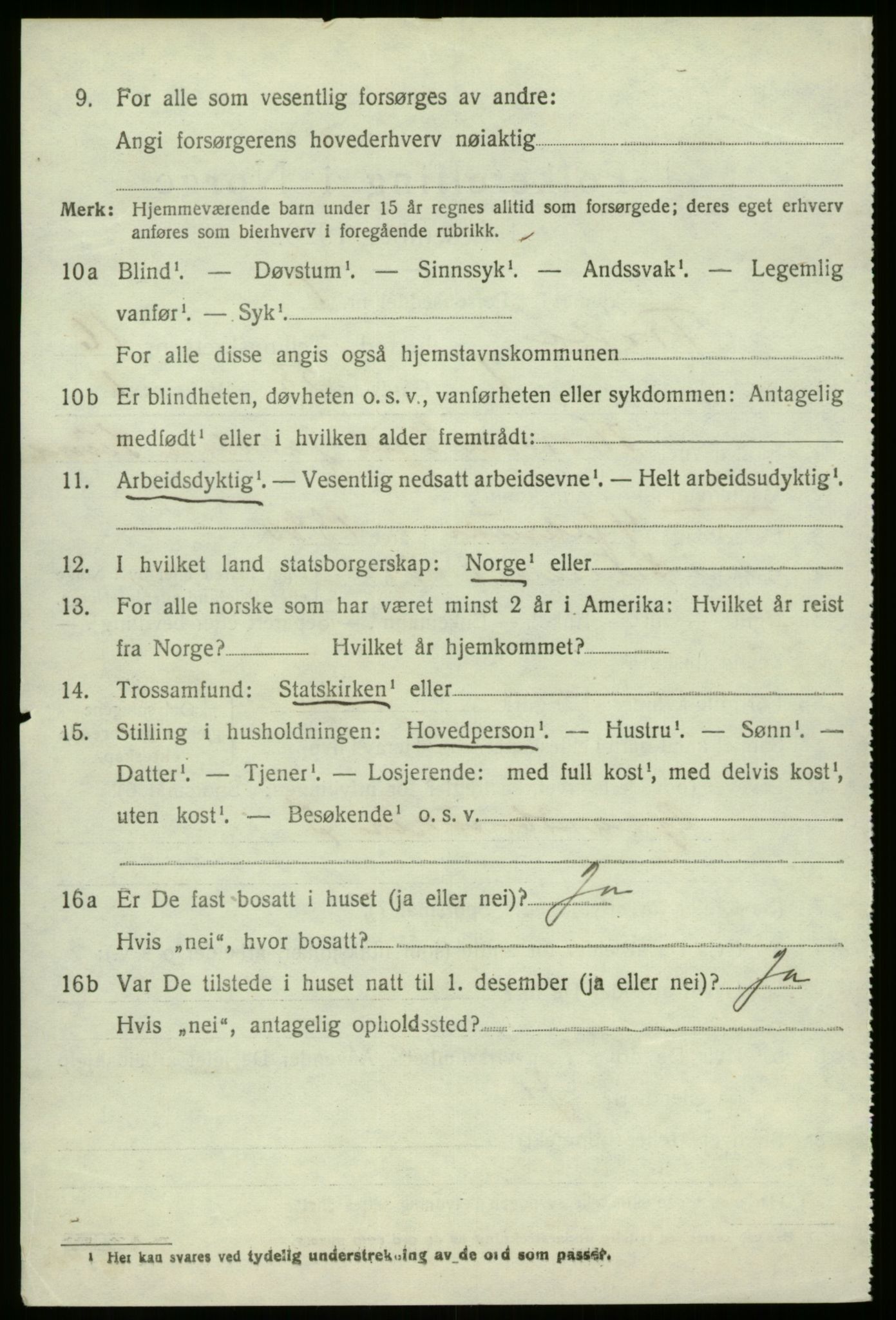 SAB, 1920 census for Førde, 1920, p. 5351