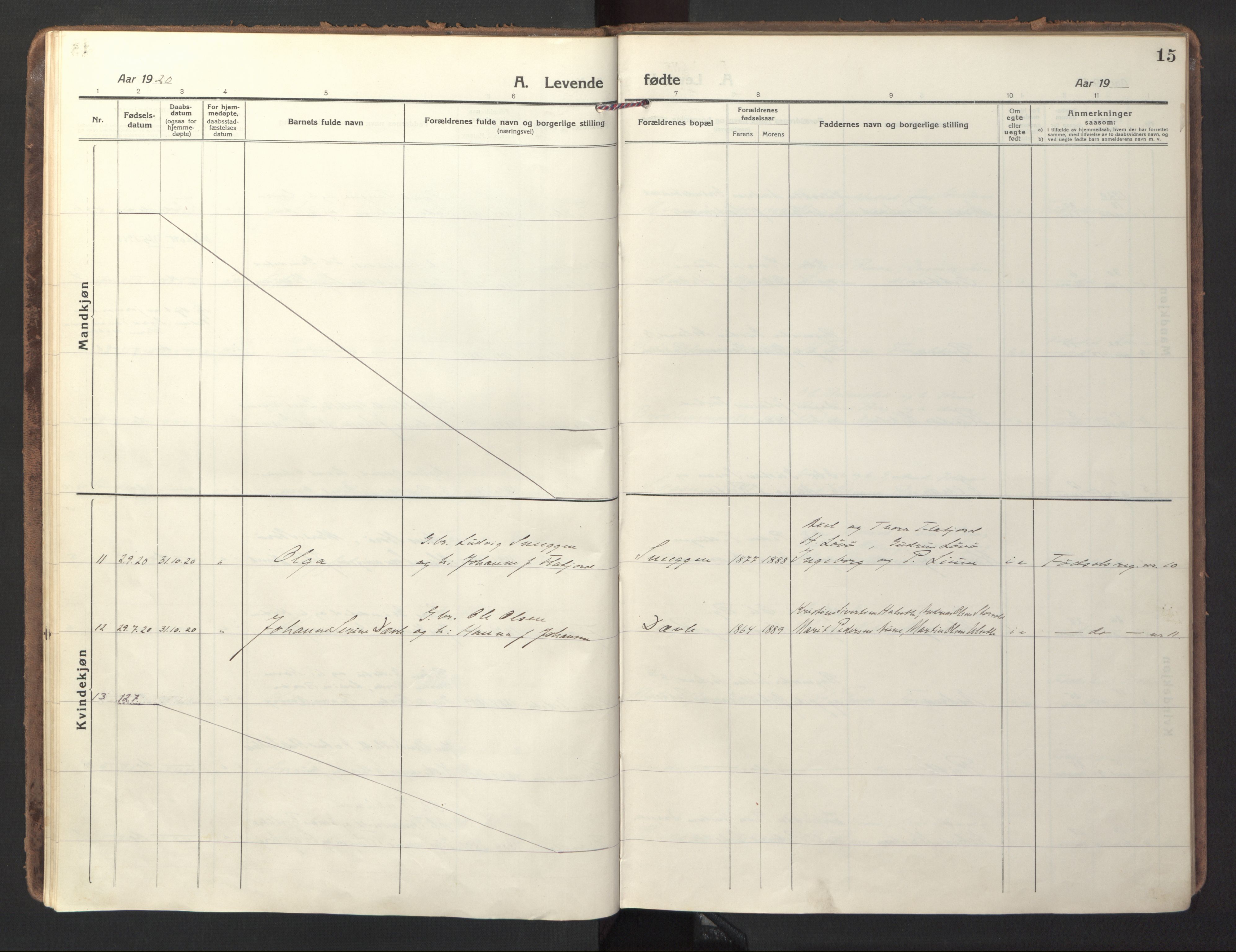 Ministerialprotokoller, klokkerbøker og fødselsregistre - Sør-Trøndelag, AV/SAT-A-1456/618/L0449: Parish register (official) no. 618A12, 1917-1924, p. 15