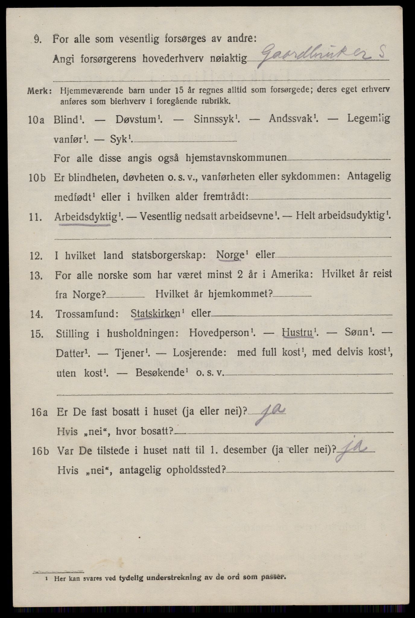 SAST, 1920 census for Sokndal, 1920, p. 1704