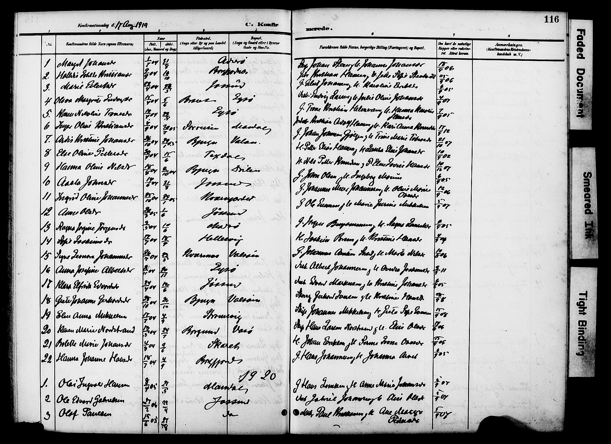 Ministerialprotokoller, klokkerbøker og fødselsregistre - Sør-Trøndelag, SAT/A-1456/654/L0666: Parish register (copy) no. 654C02, 1901-1925, p. 116