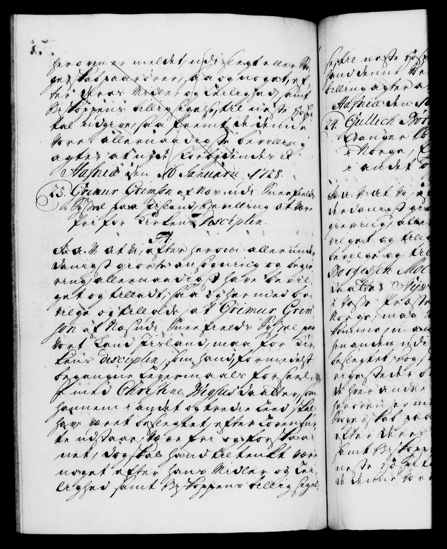 Danske Kanselli 1572-1799, AV/RA-EA-3023/F/Fc/Fca/Fcaa/L0025: Norske registre, 1726-1728, p. 535b