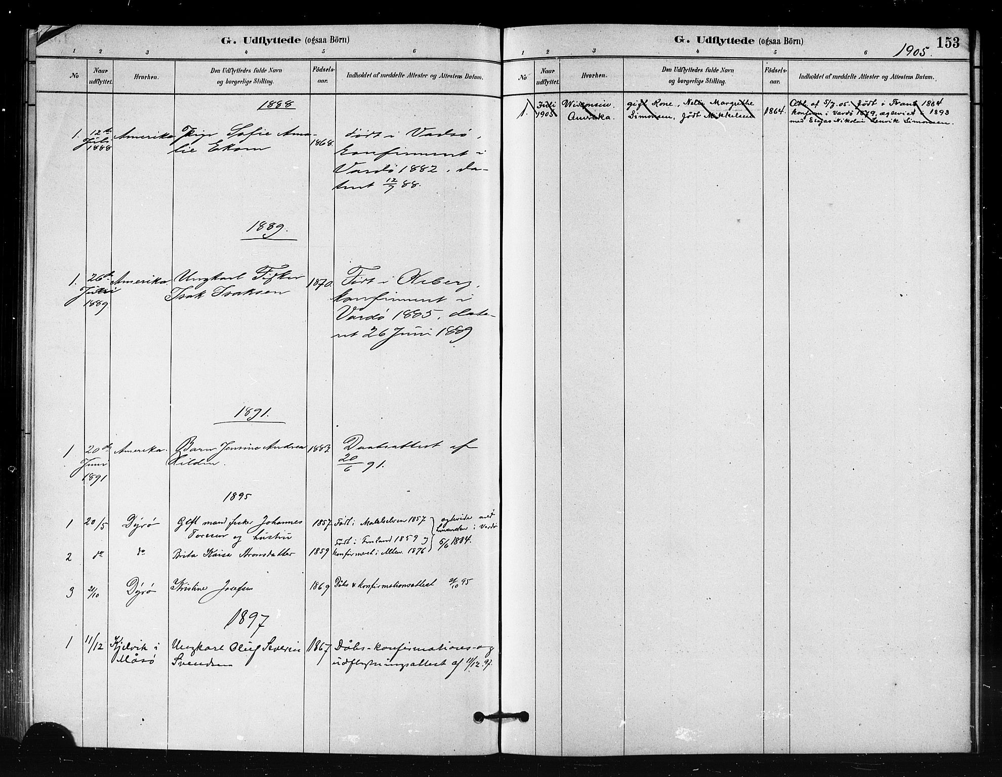 Vardø sokneprestkontor, SATØ/S-1332/H/Ha/L0008kirke: Parish register (official) no. 8, 1879-1887, p. 153