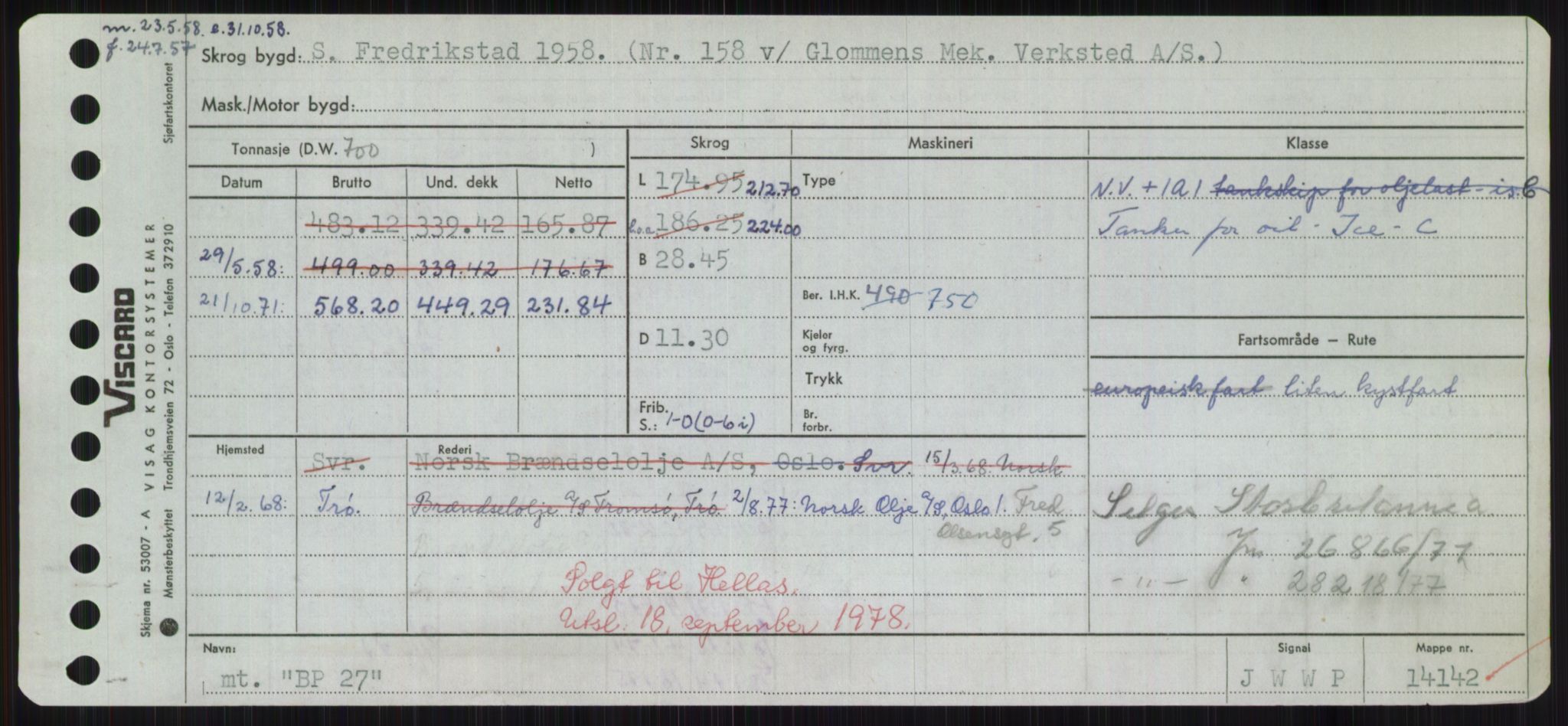Sjøfartsdirektoratet med forløpere, Skipsmålingen, AV/RA-S-1627/H/Hd/L0003: Fartøy, B-Bev, p. 29