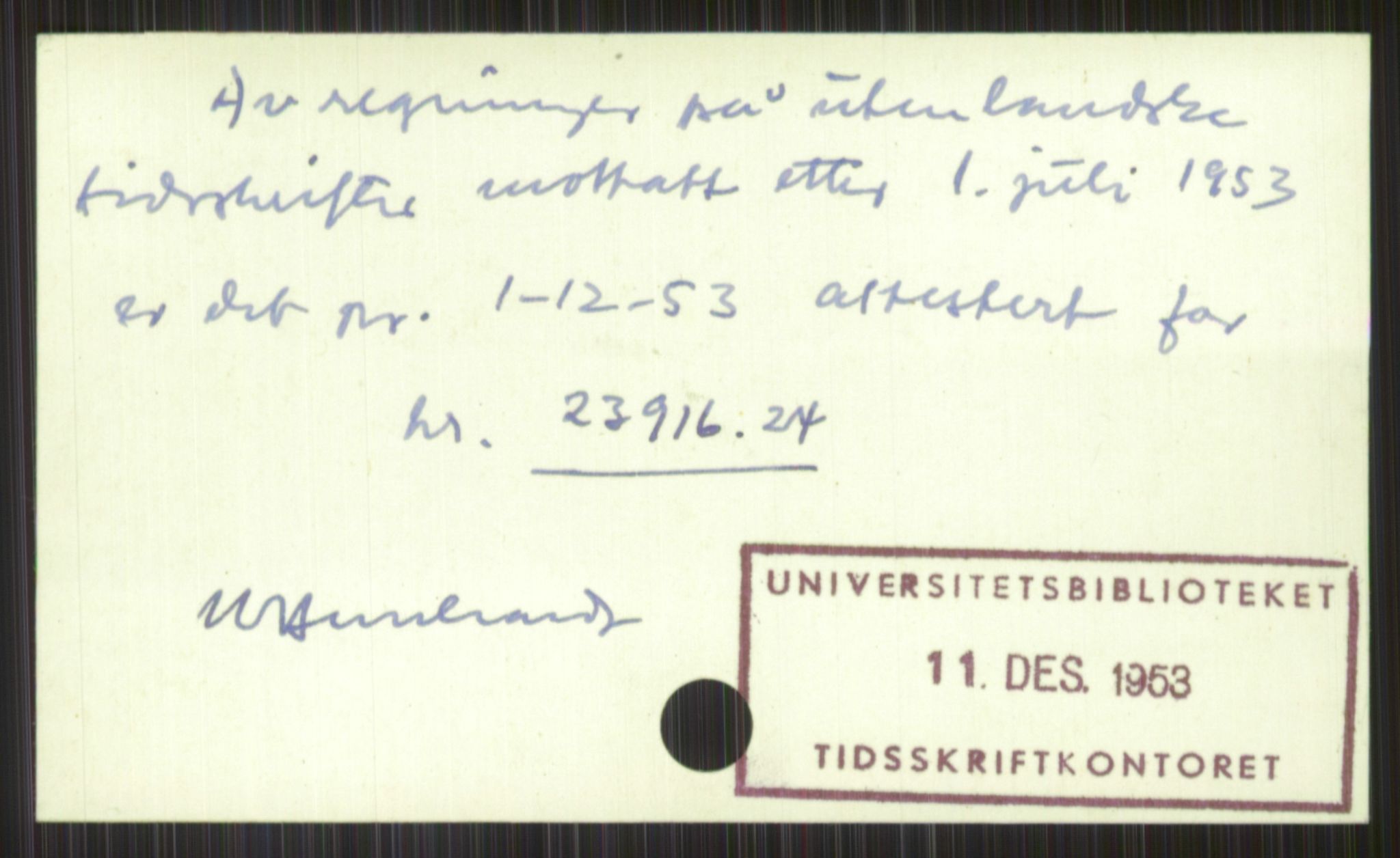 Universitetsbiblioteket i Oslo, AV/RA-S-4102/E/Ea/L0001: --, 1918-1956, p. 783