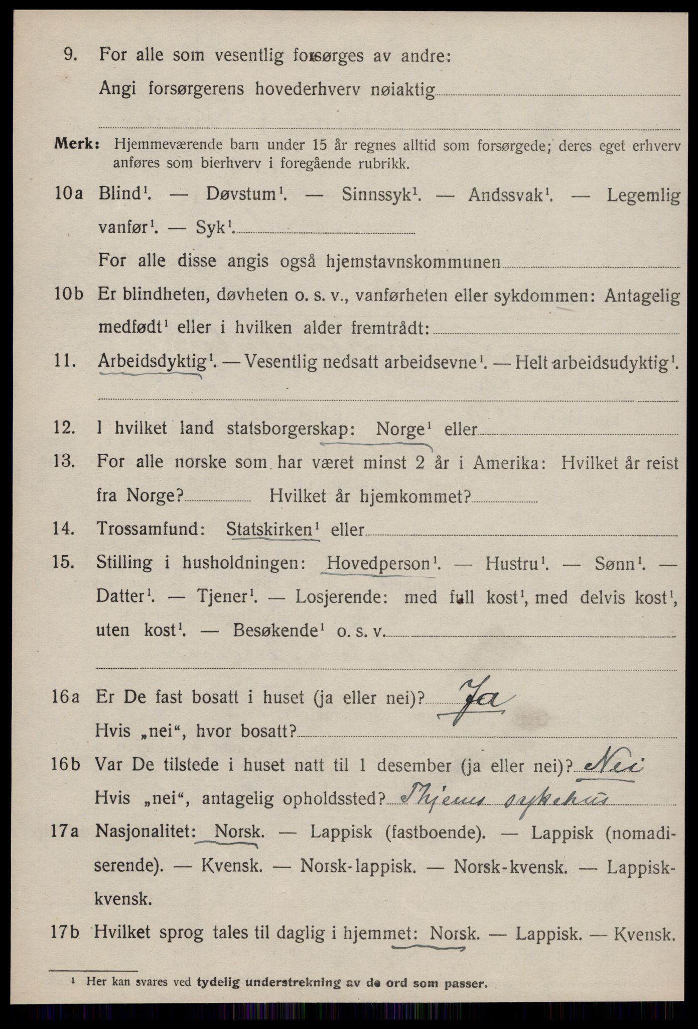 SAT, 1920 census for Strinda, 1920, p. 14749