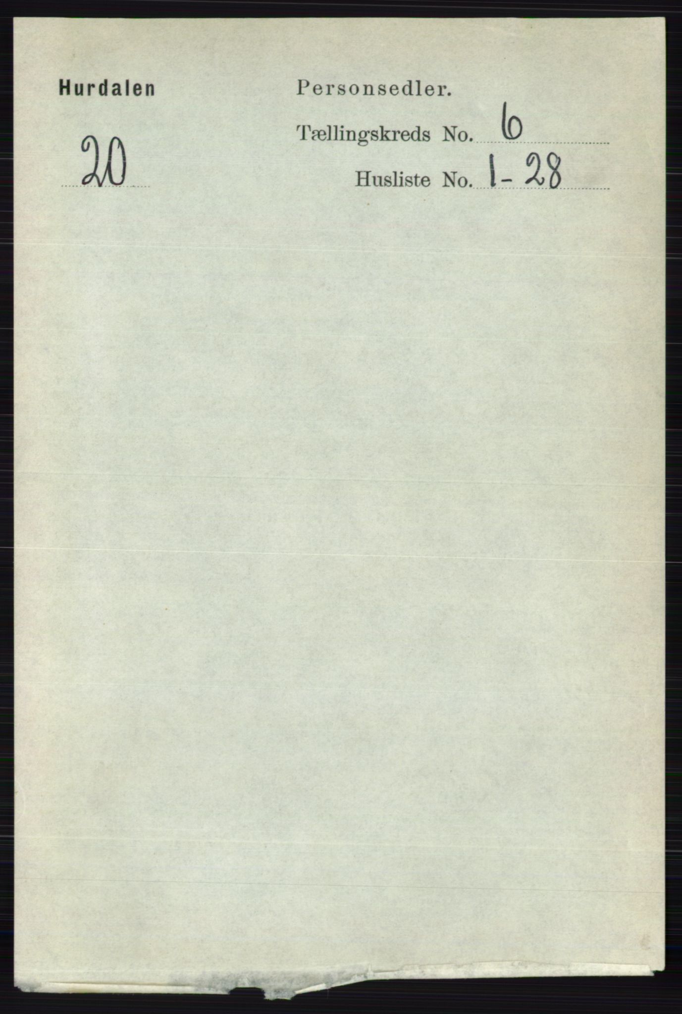 RA, 1891 census for 0239 Hurdal, 1891, p. 2189