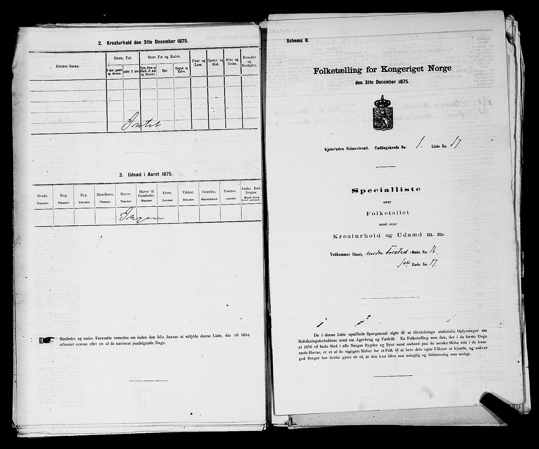 SAKO, 1875 census for 0702P Holmestrand, 1875, p. 112