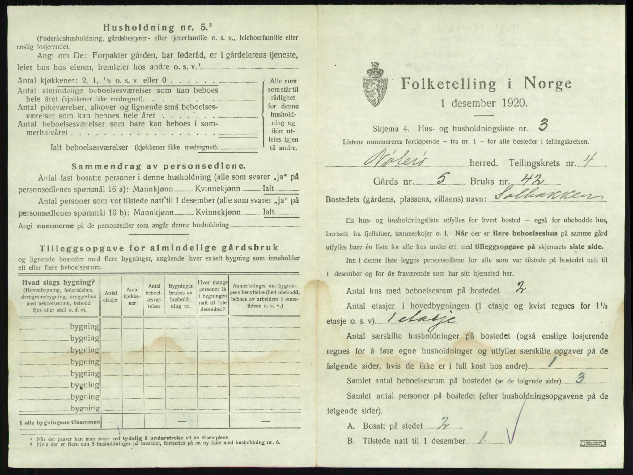 SAKO, 1920 census for Nøtterøy, 1920, p. 699
