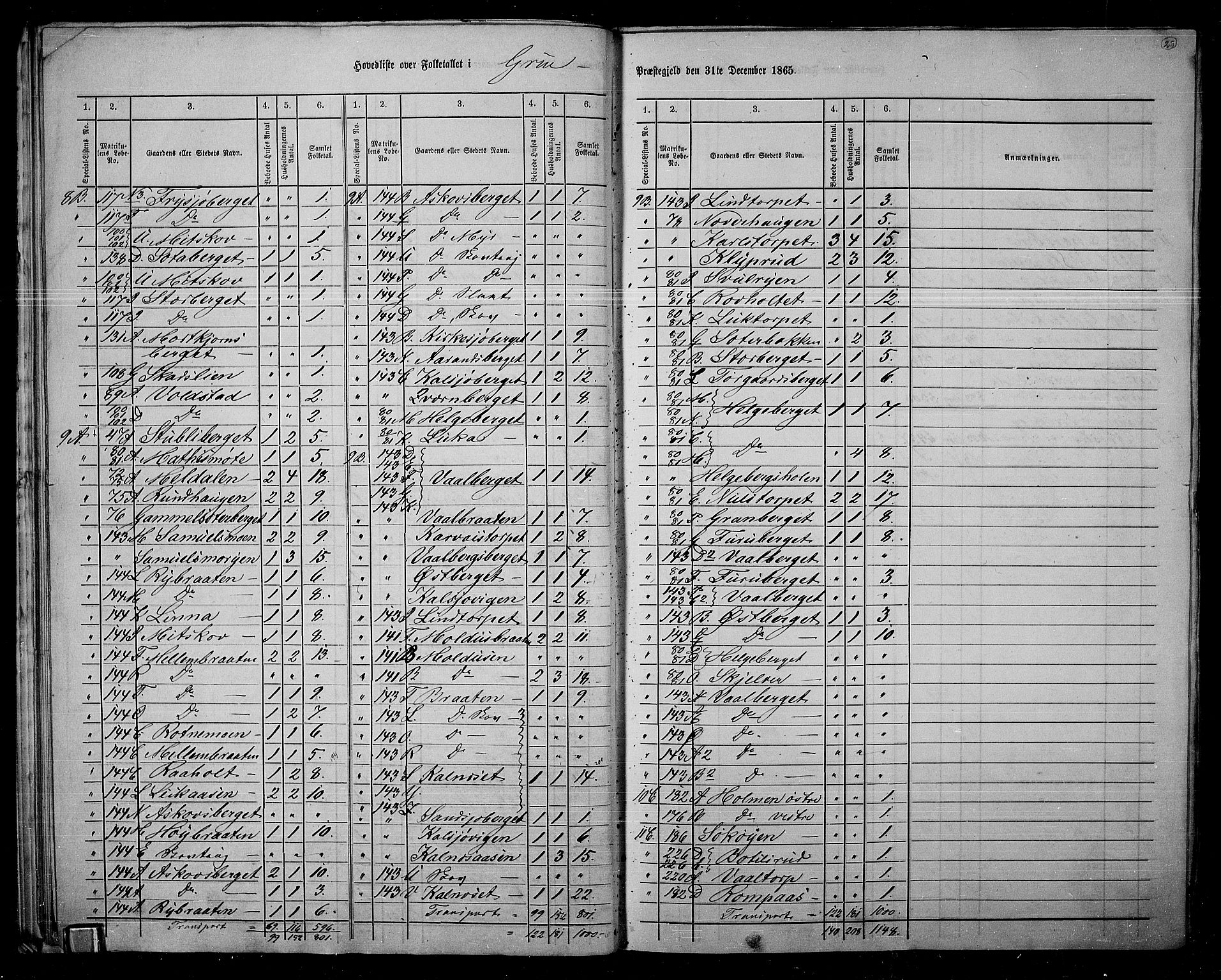 RA, 1865 census for Grue, 1865, p. 24