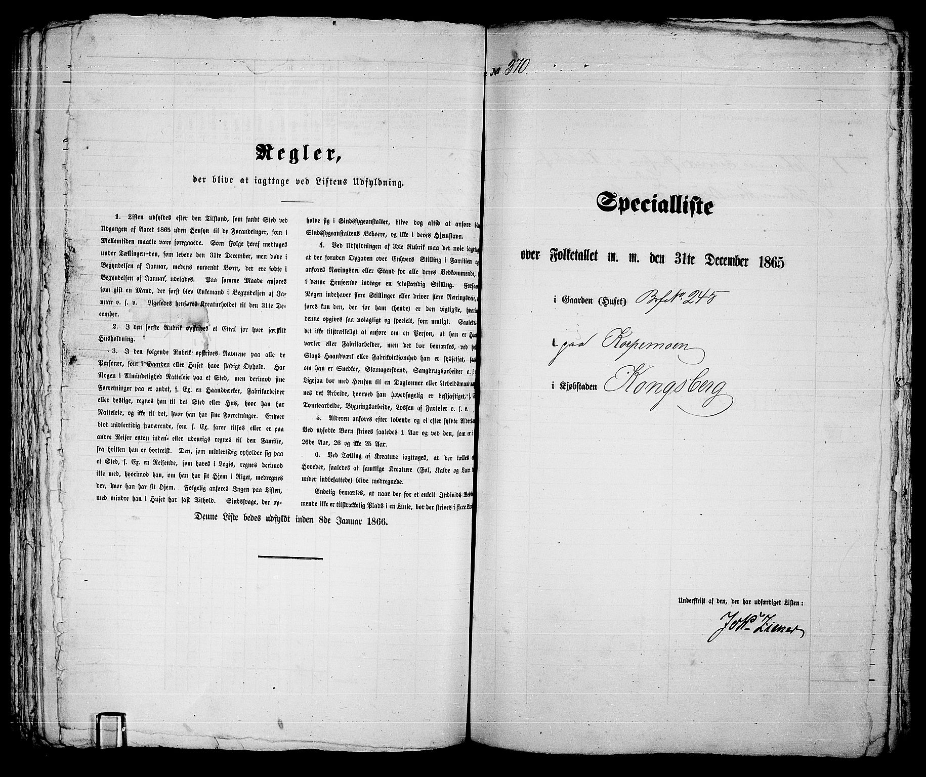 RA, 1865 census for Kongsberg/Kongsberg, 1865, p. 757