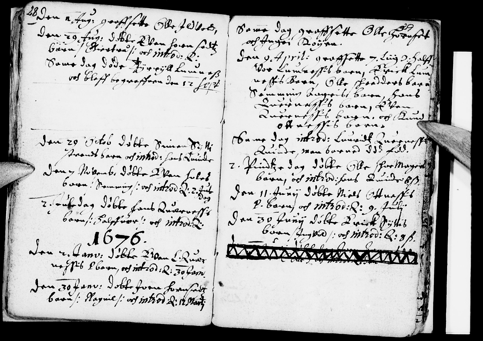 Åmot prestekontor, Hedmark, AV/SAH-PREST-056/H/Ha/Haa/L0001: Parish register (official) no. 1 /1, 1661-1680, p. 28-29