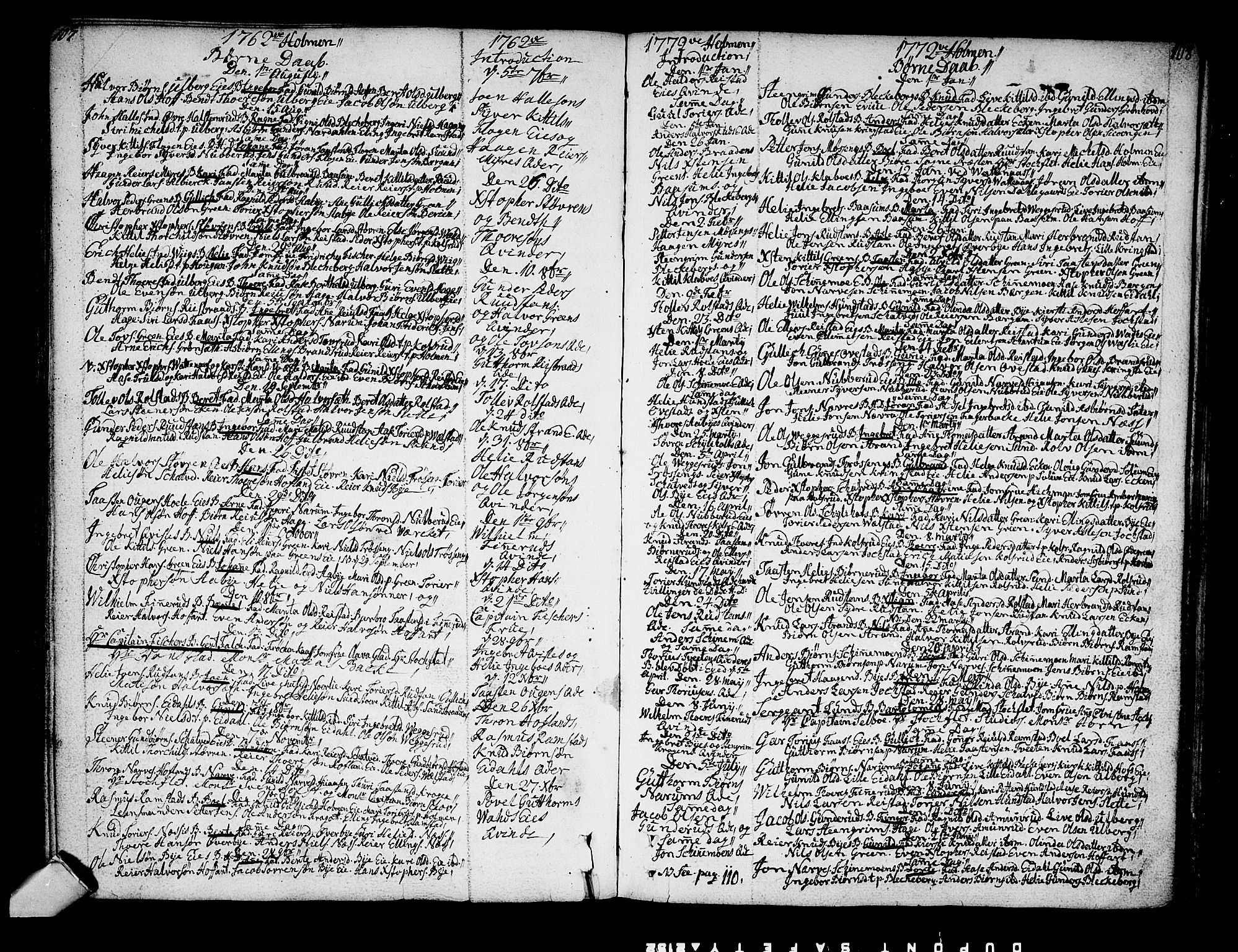 Sigdal kirkebøker, SAKO/A-245/F/Fa/L0001: Parish register (official) no. I 1, 1722-1777, p. 107-108