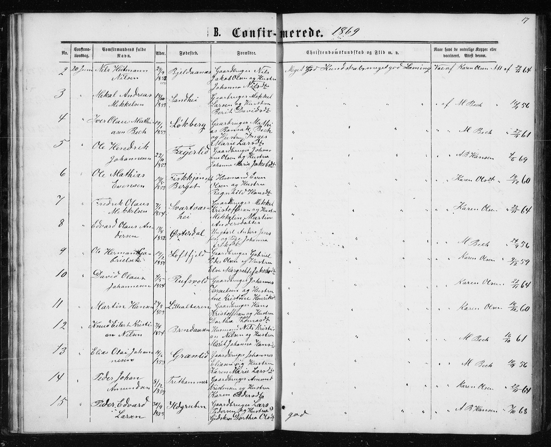 Ministerialprotokoller, klokkerbøker og fødselsregistre - Nordland, AV/SAT-A-1459/827/L0416: Parish register (copy) no. 827C05, 1865-1886, p. 17