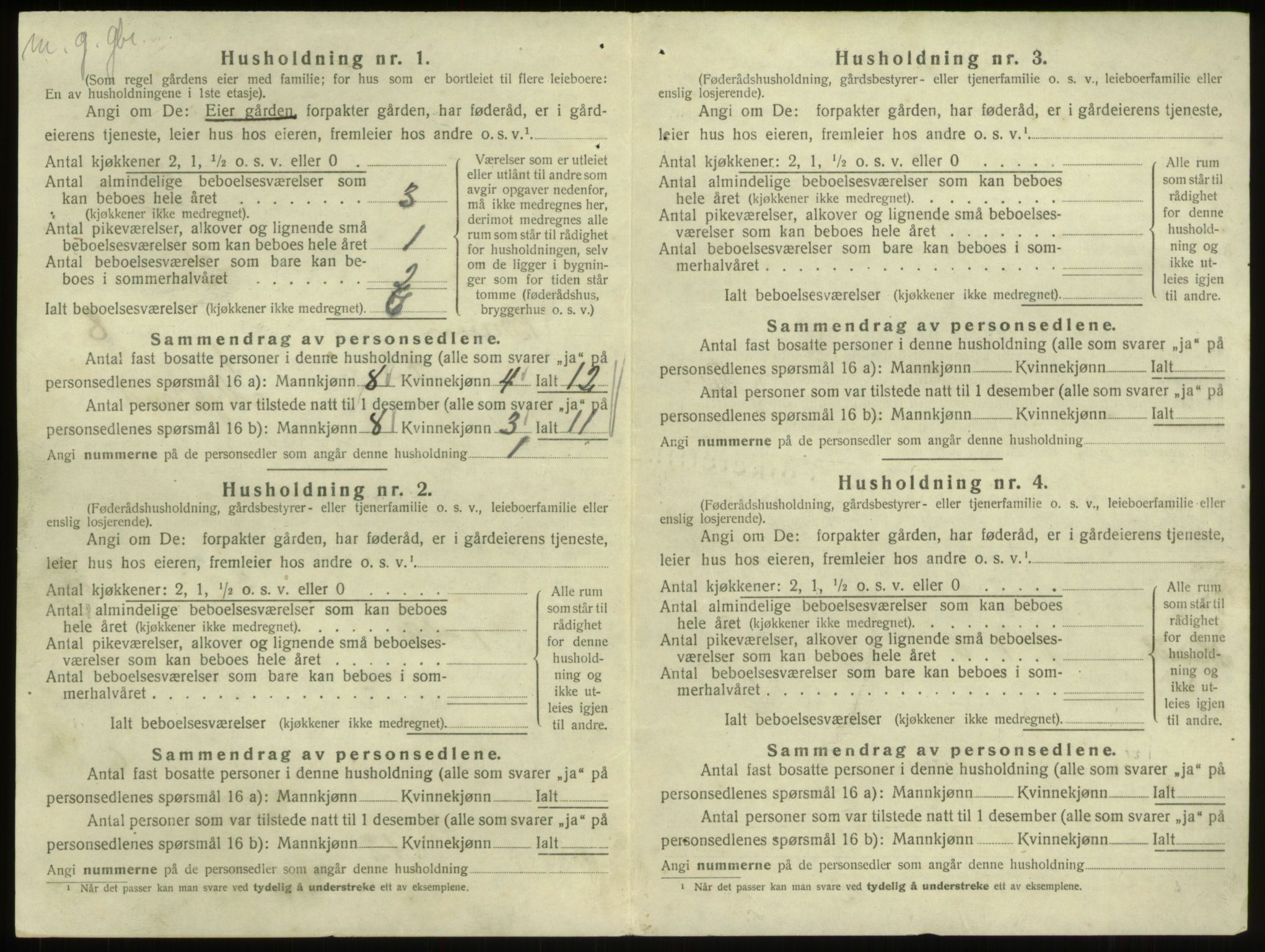 SAB, 1920 census for Breim, 1920, p. 557