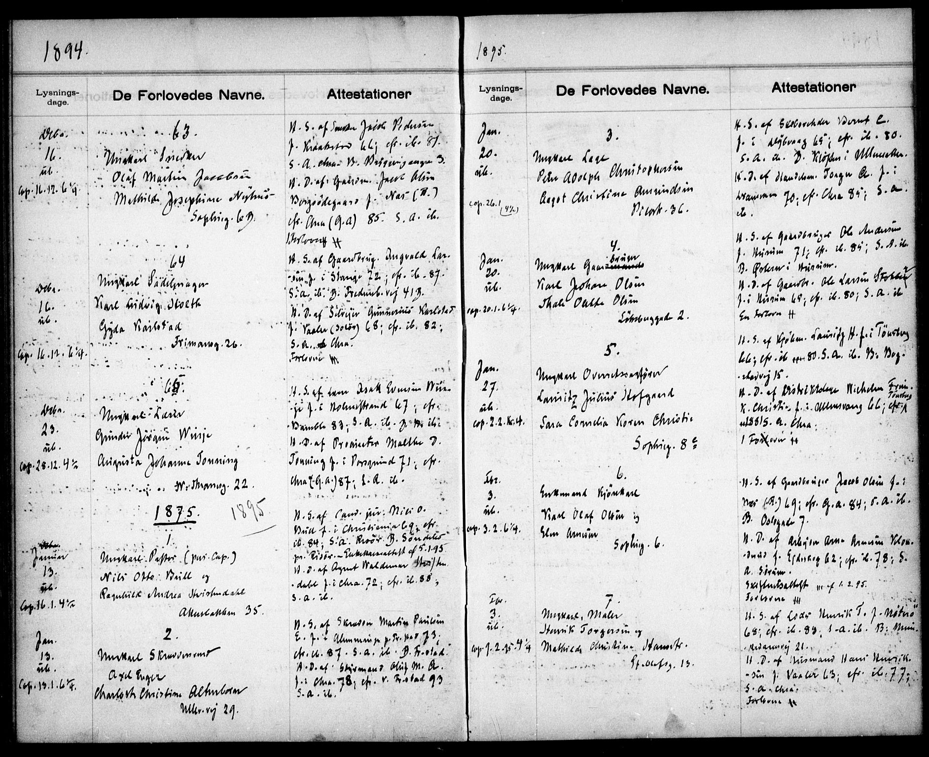 Gamle Aker prestekontor Kirkebøker, AV/SAO-A-10617a/H/L0002: Banns register no. 2, 1890-1900