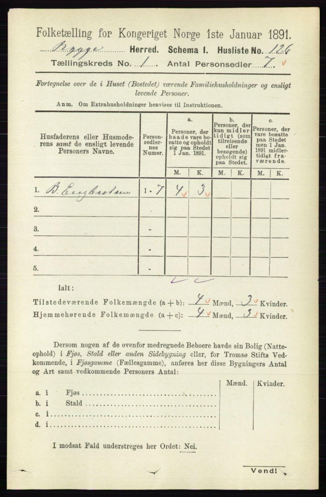 RA, 1891 census for 0136 Rygge, 1891, p. 154