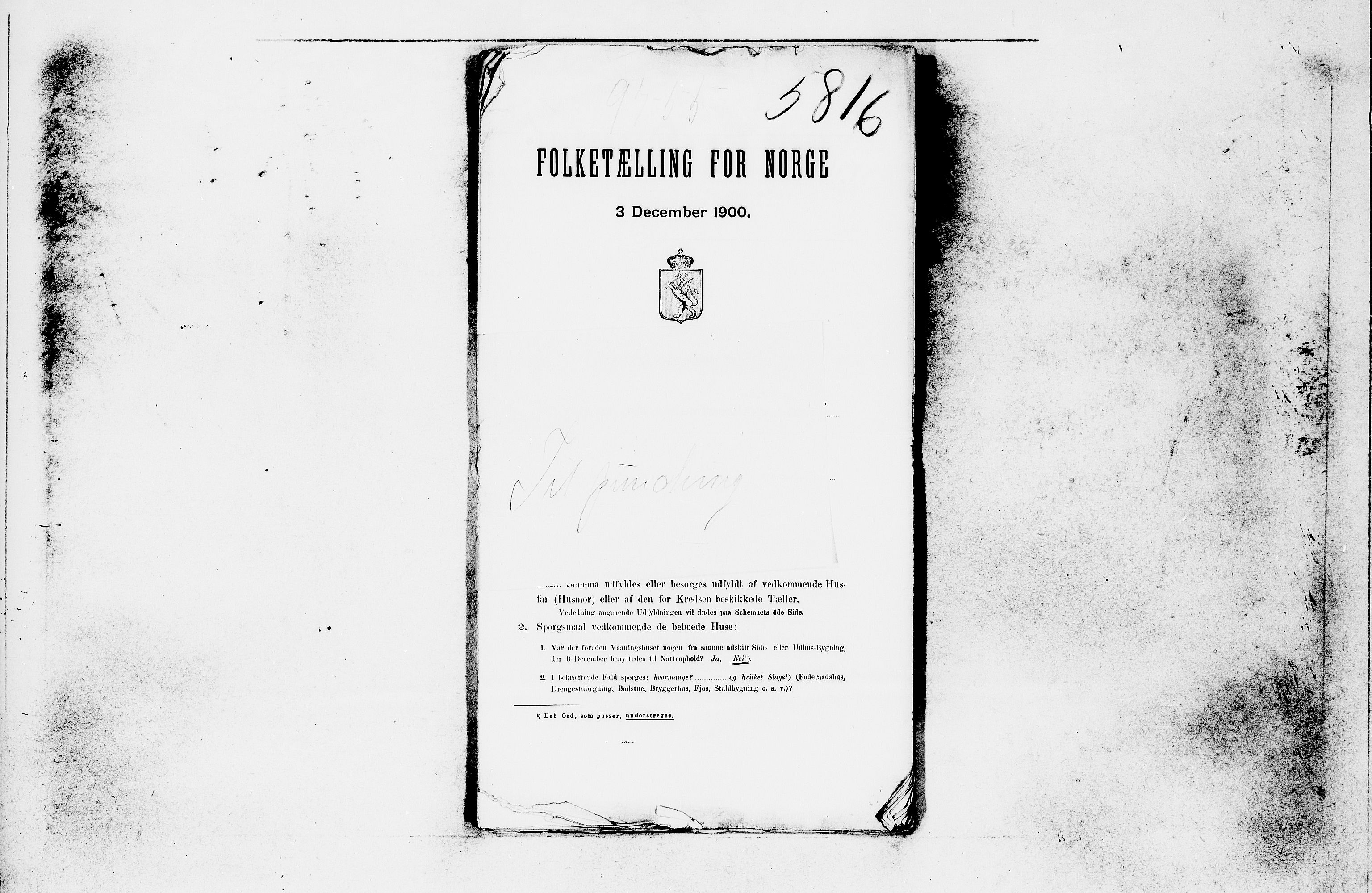 SAB, 1900 census for Vossestrand, 1900, p. 15