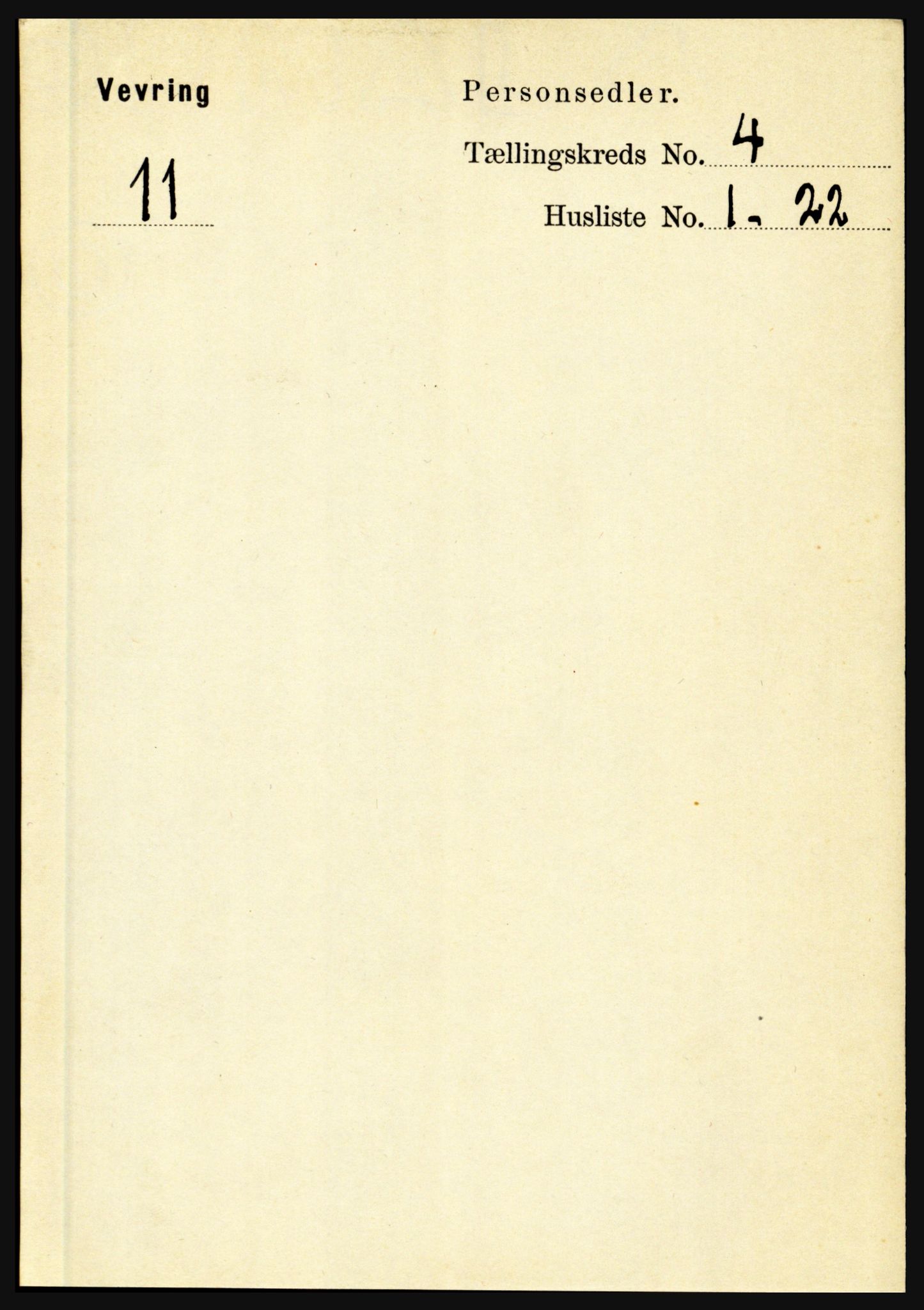 RA, 1891 census for 1434 Vevring, 1891, p. 1199