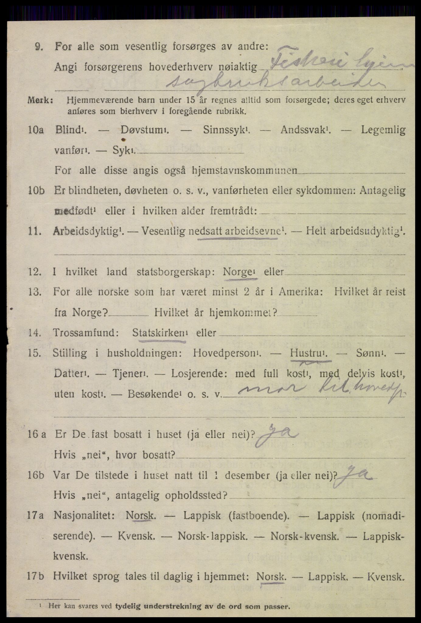 SAT, 1920 census for Stjørdal, 1920, p. 2541